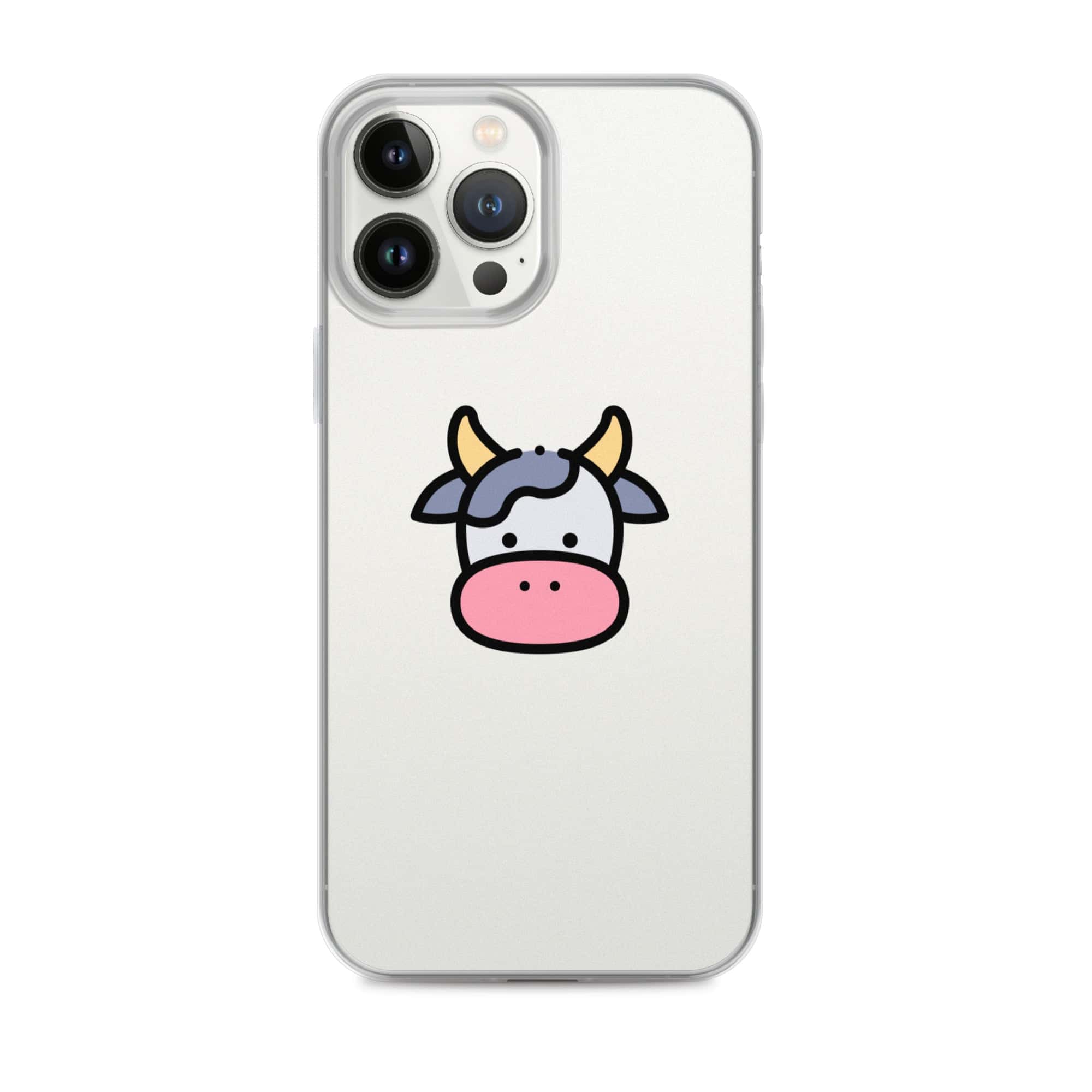 Cover Trasparente iPhone® Cow Face-Smartphone-Biiply-iPhone 13 Pro Max-Biiply