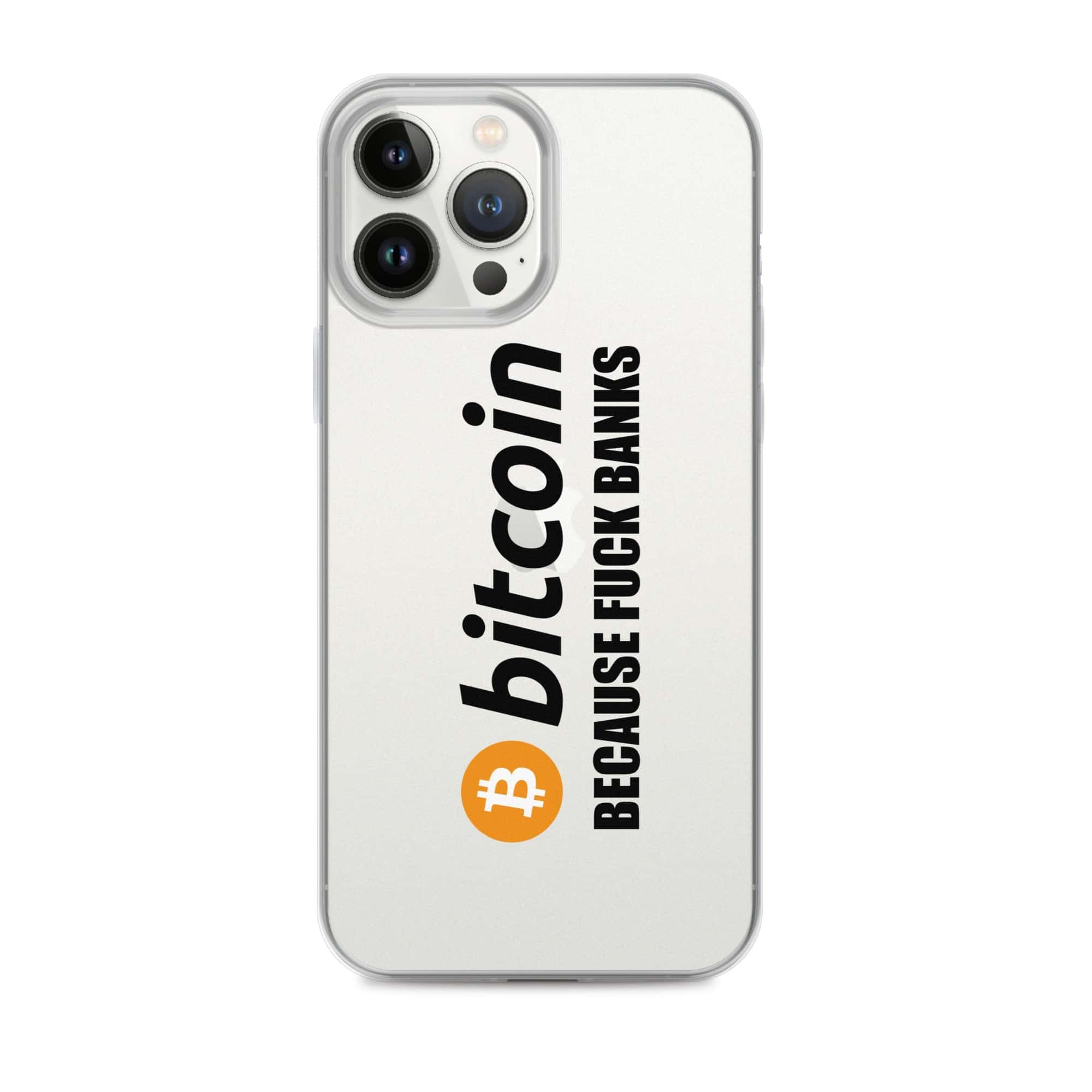 Cover Trasparente iPhone® Bitcoin Fuck Banks-Smartphone-Biiply-iPhone 13 Pro Max-Biiply