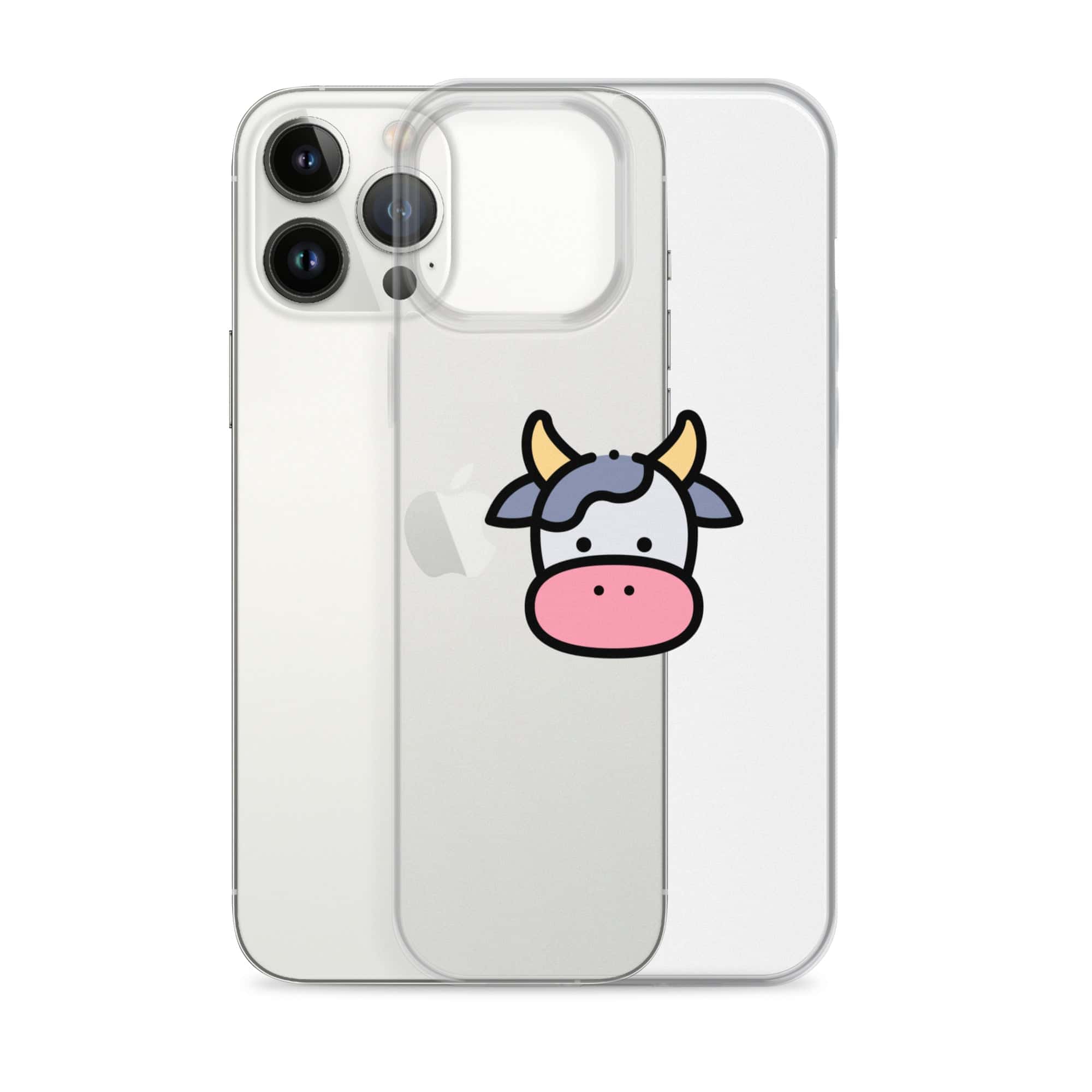 Cover Trasparente iPhone® Cow Face-Smartphone-Biiply-Biiply
