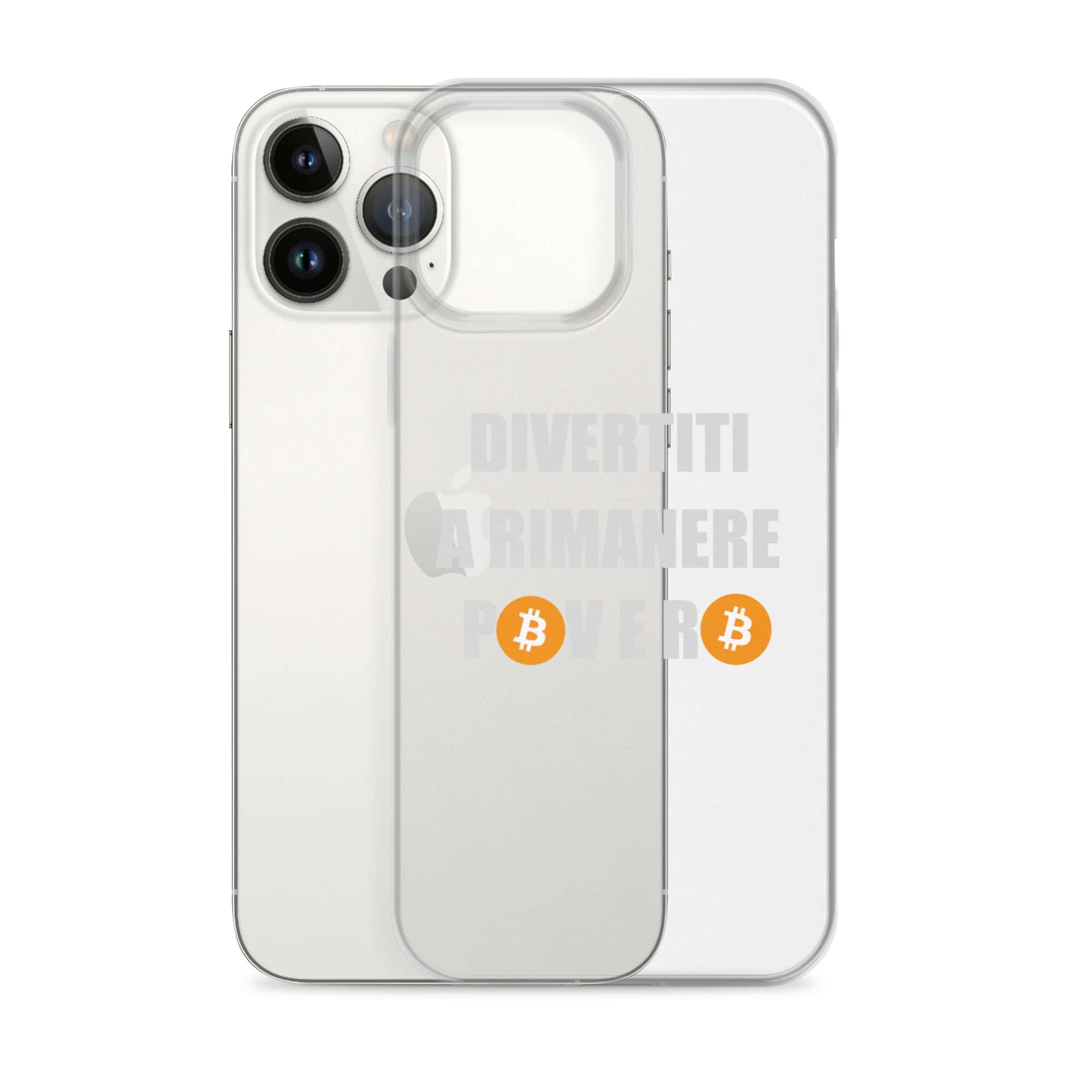 Cover Trasparente iPhone® Divertiti a Rimanere Povero-Smartphone-Biiply-Biiply