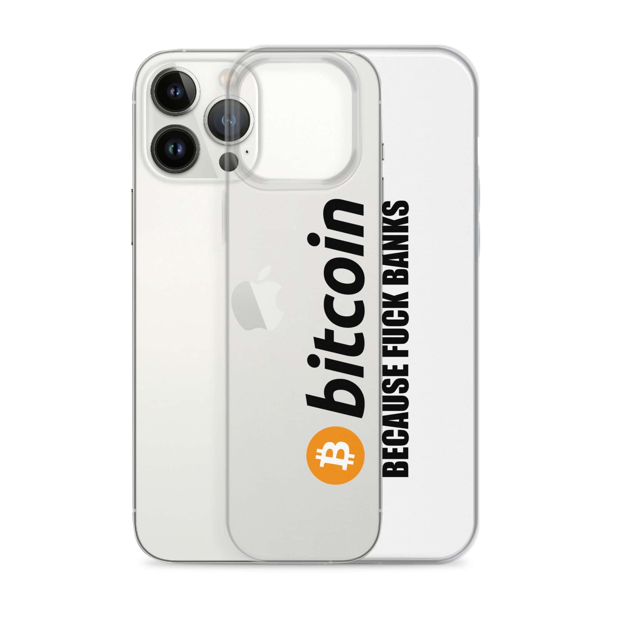 Cover Trasparente iPhone® Bitcoin Fuck Banks-Smartphone-Biiply-Biiply