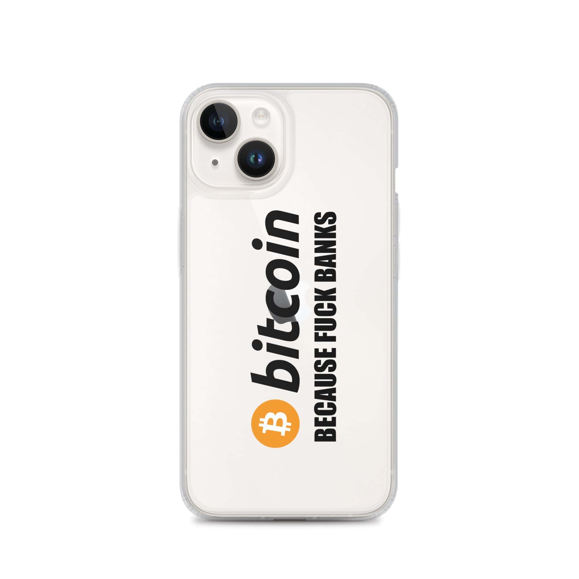 Cover Trasparente iPhone® Bitcoin Fuck Banks-Smartphone-Biiply-iPhone 14-Biiply