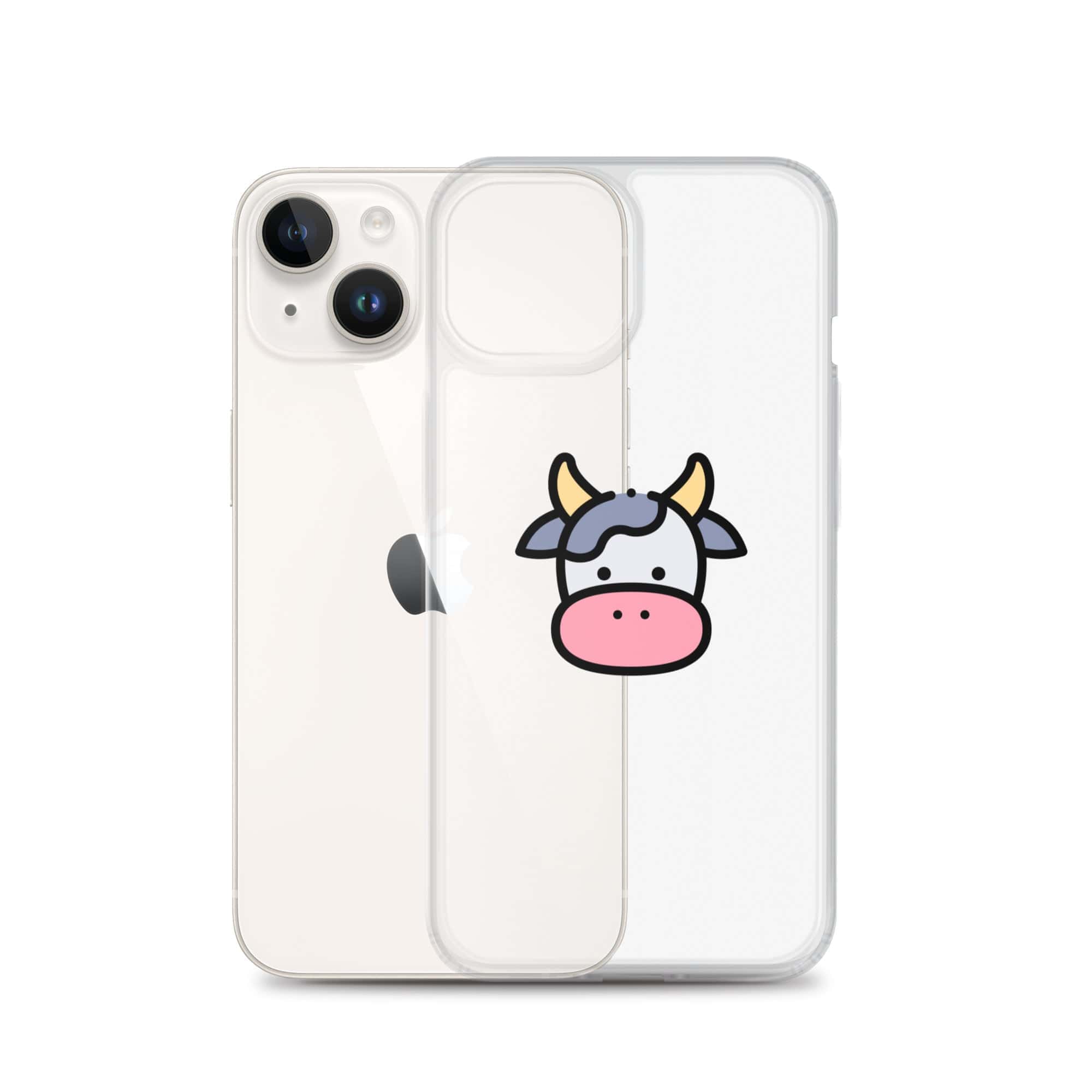 Cover Trasparente iPhone® Cow Face-Smartphone-Biiply-Biiply
