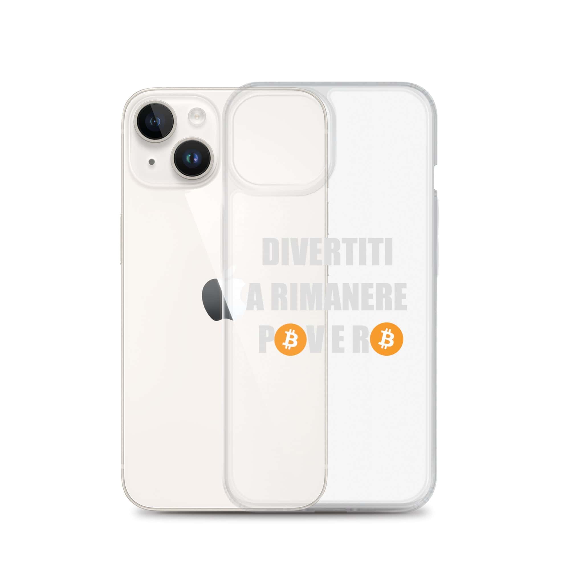 Cover Trasparente iPhone® Divertiti a Rimanere Povero-Smartphone-Biiply-Biiply