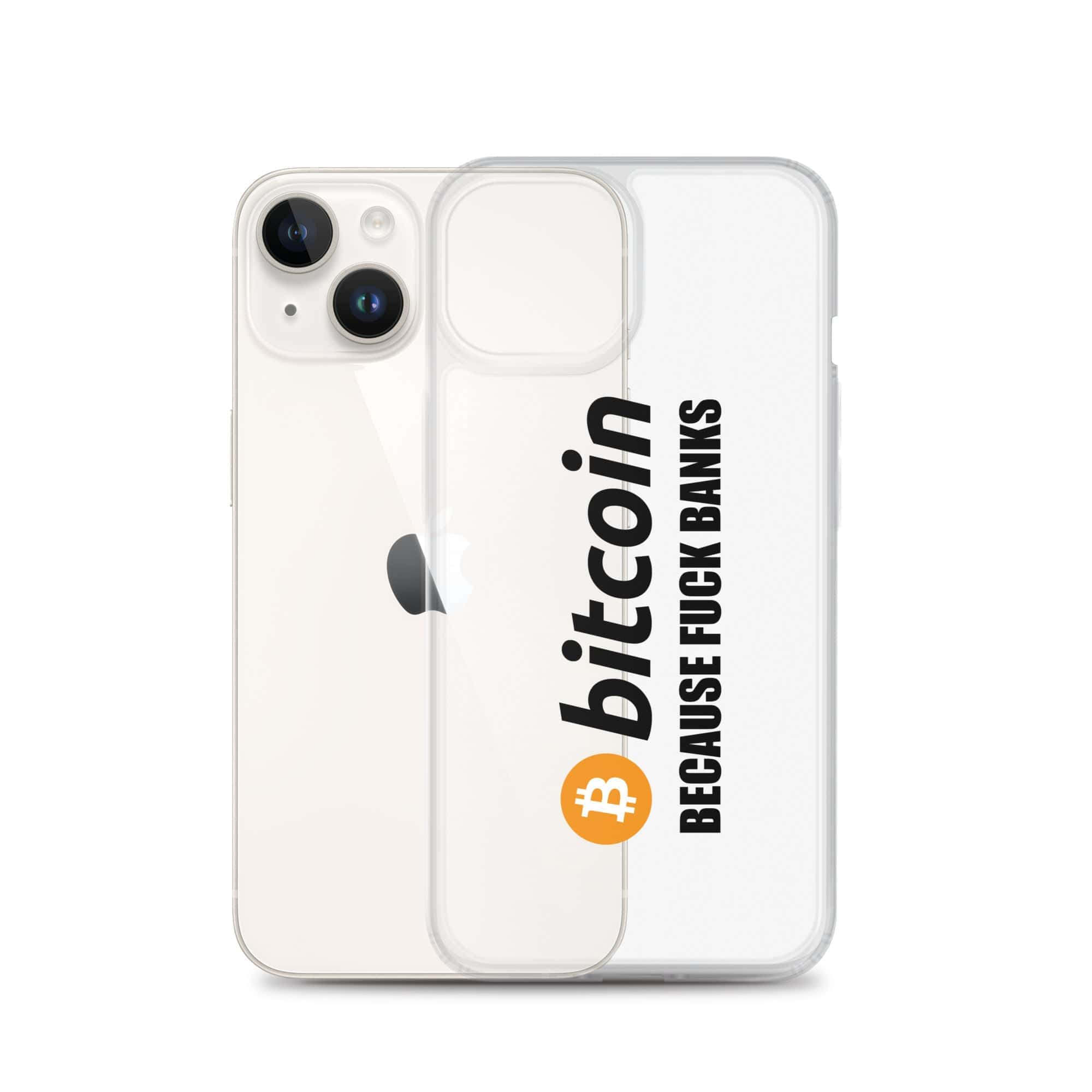 Cover Trasparente iPhone® Bitcoin Fuck Banks-Smartphone-Biiply-Biiply