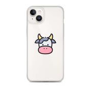 Cover Trasparente iPhone® Cow Face-Smartphone-Biiply-iPhone 14 Plus-Biiply