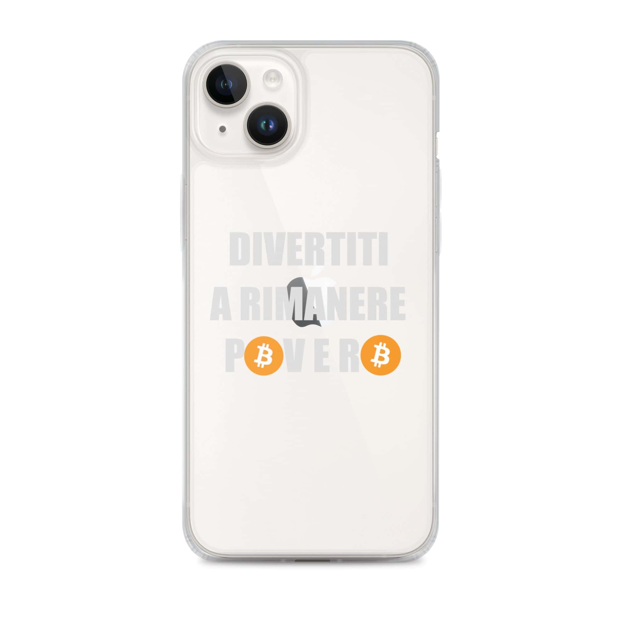 Cover Trasparente iPhone® Divertiti a Rimanere Povero-Smartphone-Biiply-iPhone 14 Plus-Biiply