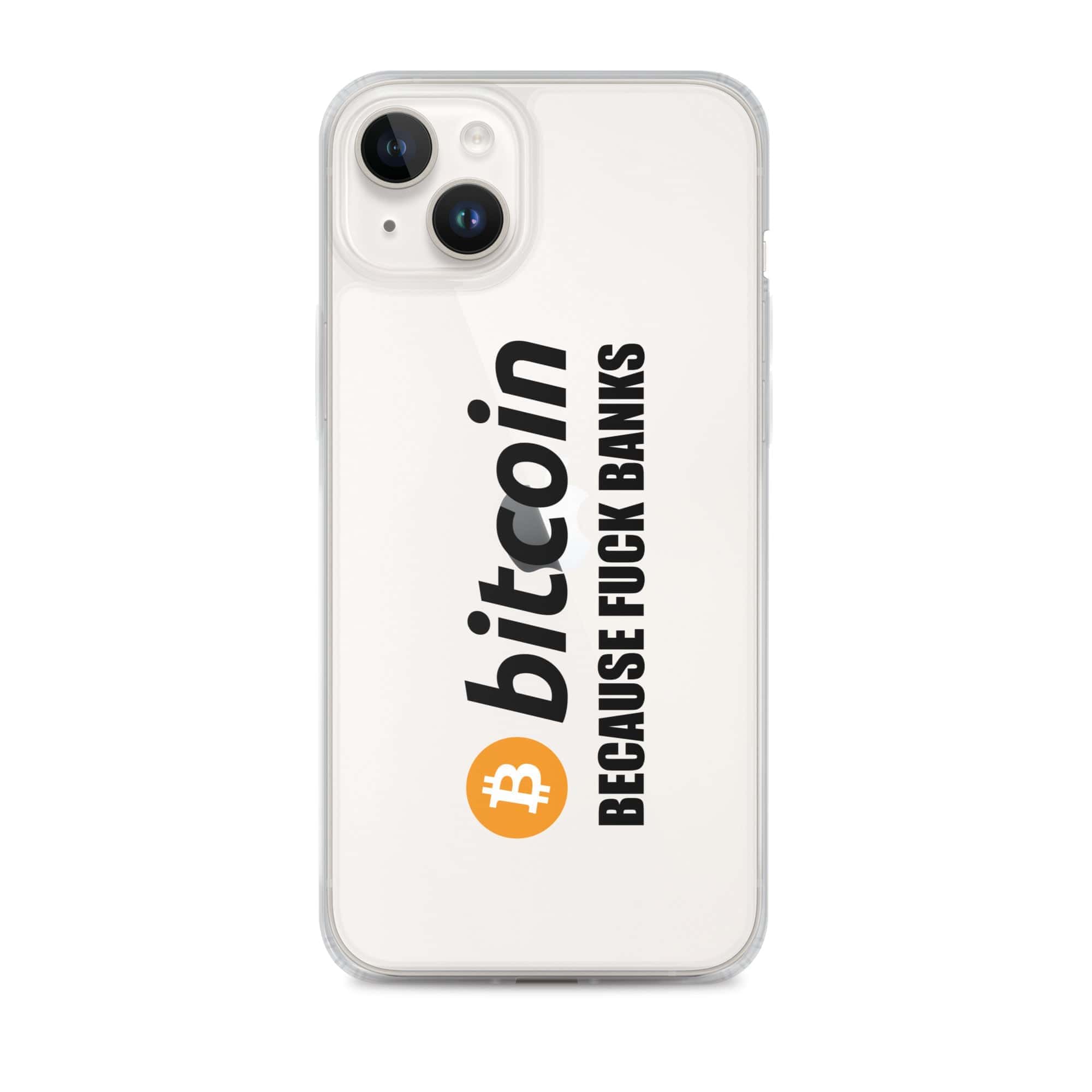 Cover Trasparente iPhone® Bitcoin Fuck Banks-Smartphone-Biiply-iPhone 14 Plus-Biiply