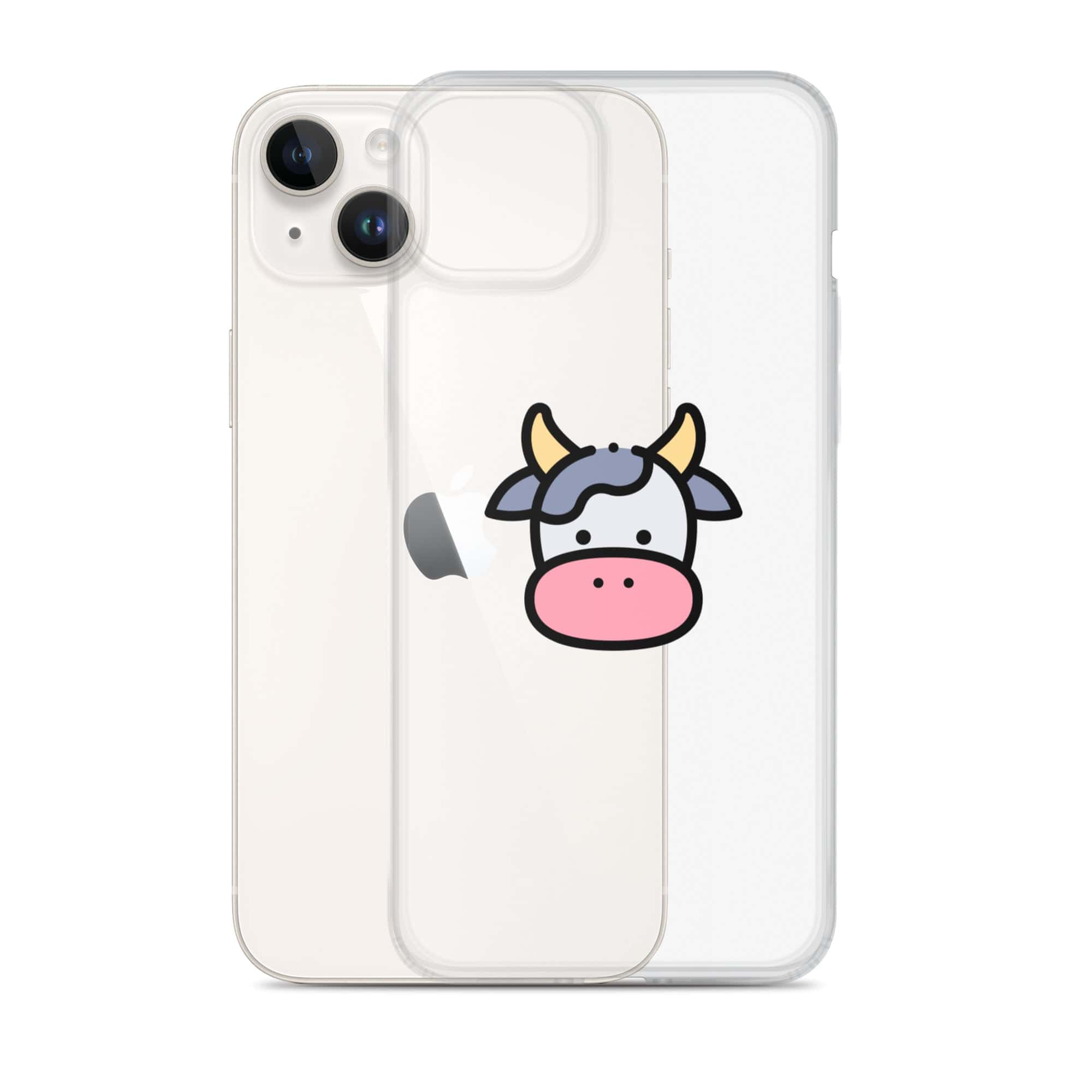 Cover Trasparente iPhone® Cow Face-Smartphone-Biiply-Biiply