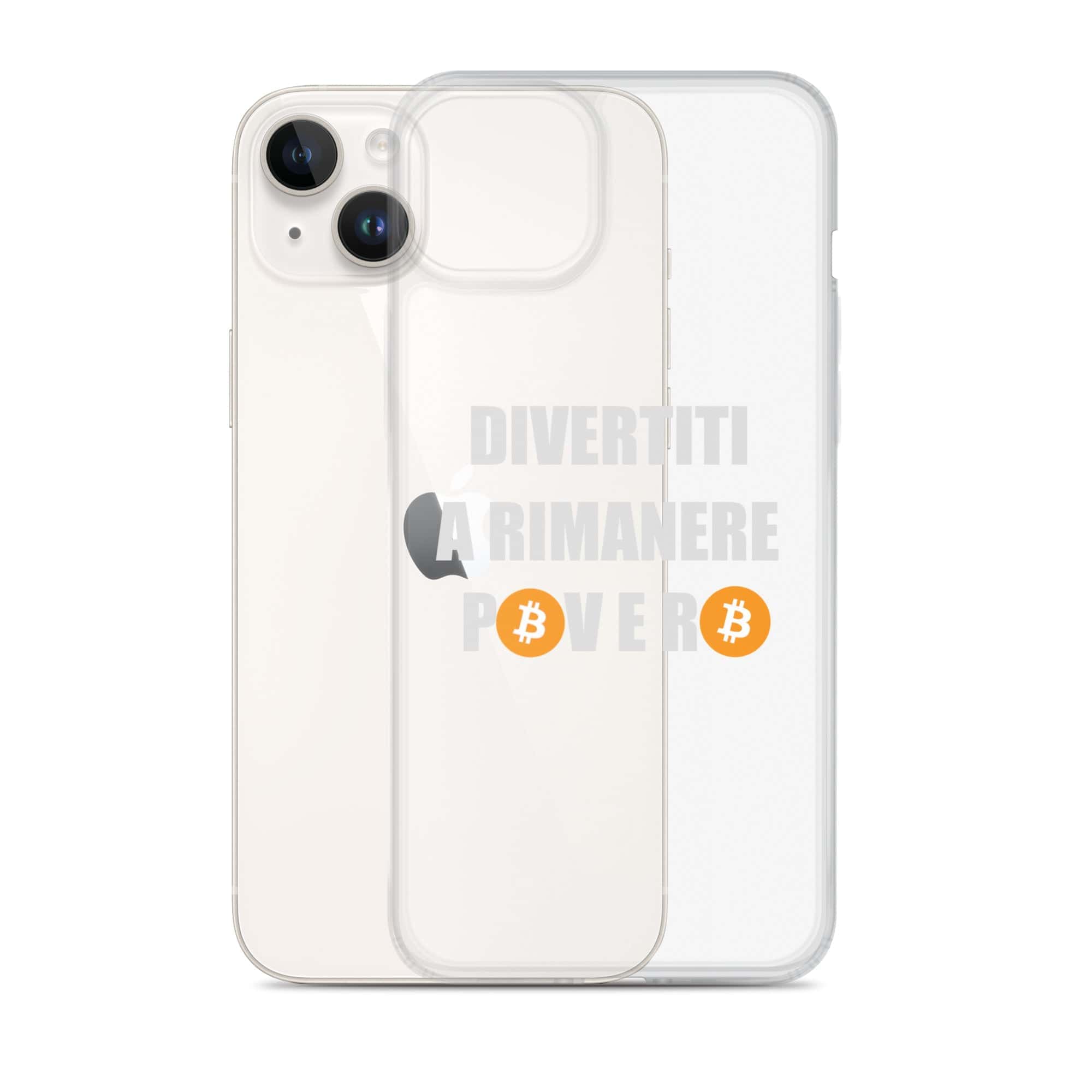 Cover Trasparente iPhone® Divertiti a Rimanere Povero-Smartphone-Biiply-Biiply