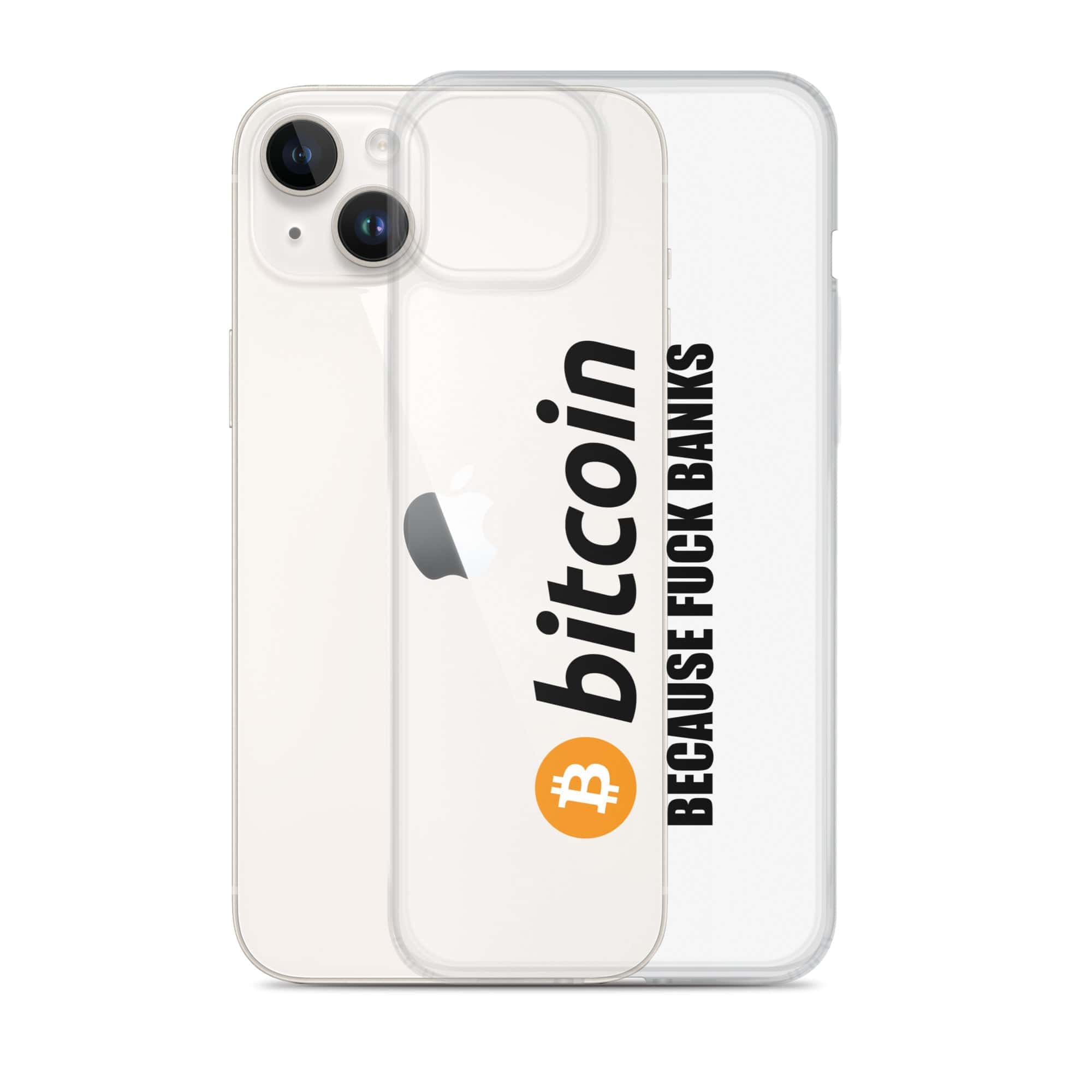 Cover Trasparente iPhone® Bitcoin Fuck Banks-Smartphone-Biiply-Biiply
