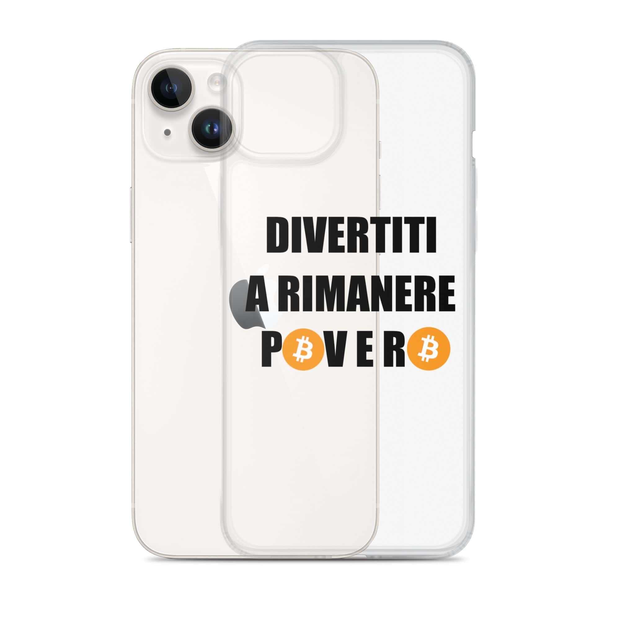 Cover Trasparente iPhone® Divertiti a rimanere povero btc-Smartphone-Biiply-Biiply