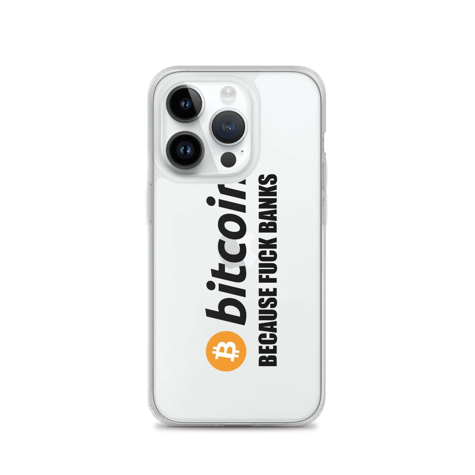 Cover Trasparente iPhone® Bitcoin Fuck Banks-Smartphone-Biiply-iPhone 14 Pro-Biiply