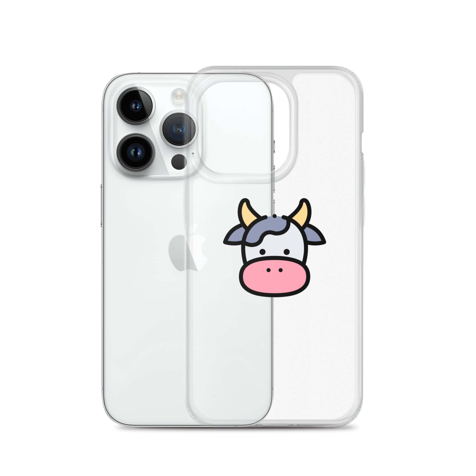 Cover Trasparente iPhone® Cow Face-Smartphone-Biiply-Biiply