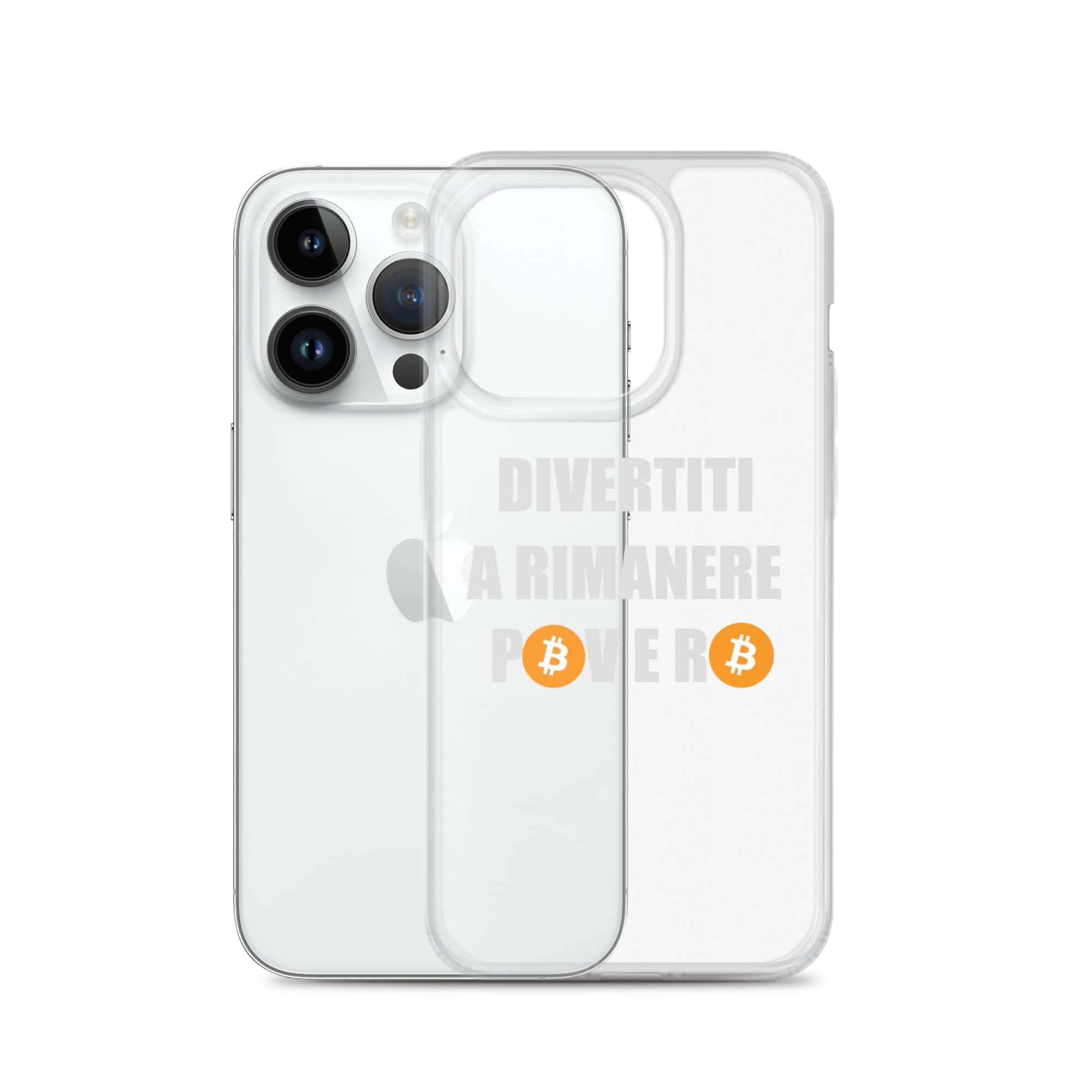 Cover Trasparente iPhone® Divertiti a Rimanere Povero-Smartphone-Biiply-Biiply