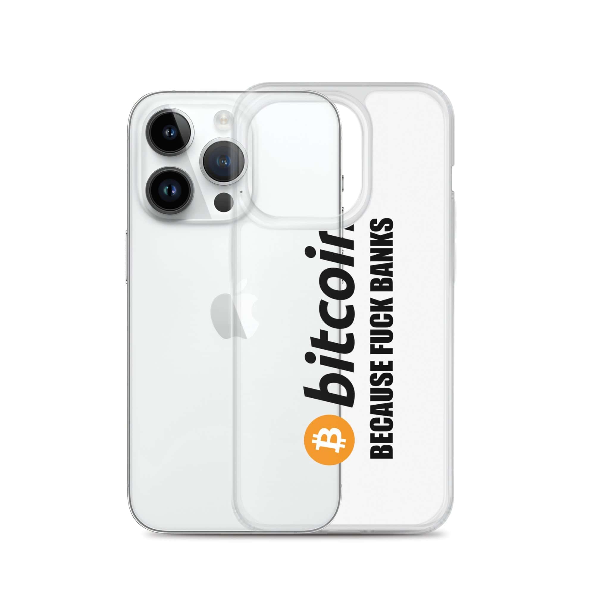 Cover Trasparente iPhone® Bitcoin Fuck Banks-Smartphone-Biiply-Biiply