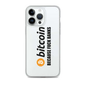 Cover Trasparente iPhone® Bitcoin Fuck Banks-Smartphone-Biiply-iPhone 14 Pro Max-Biiply