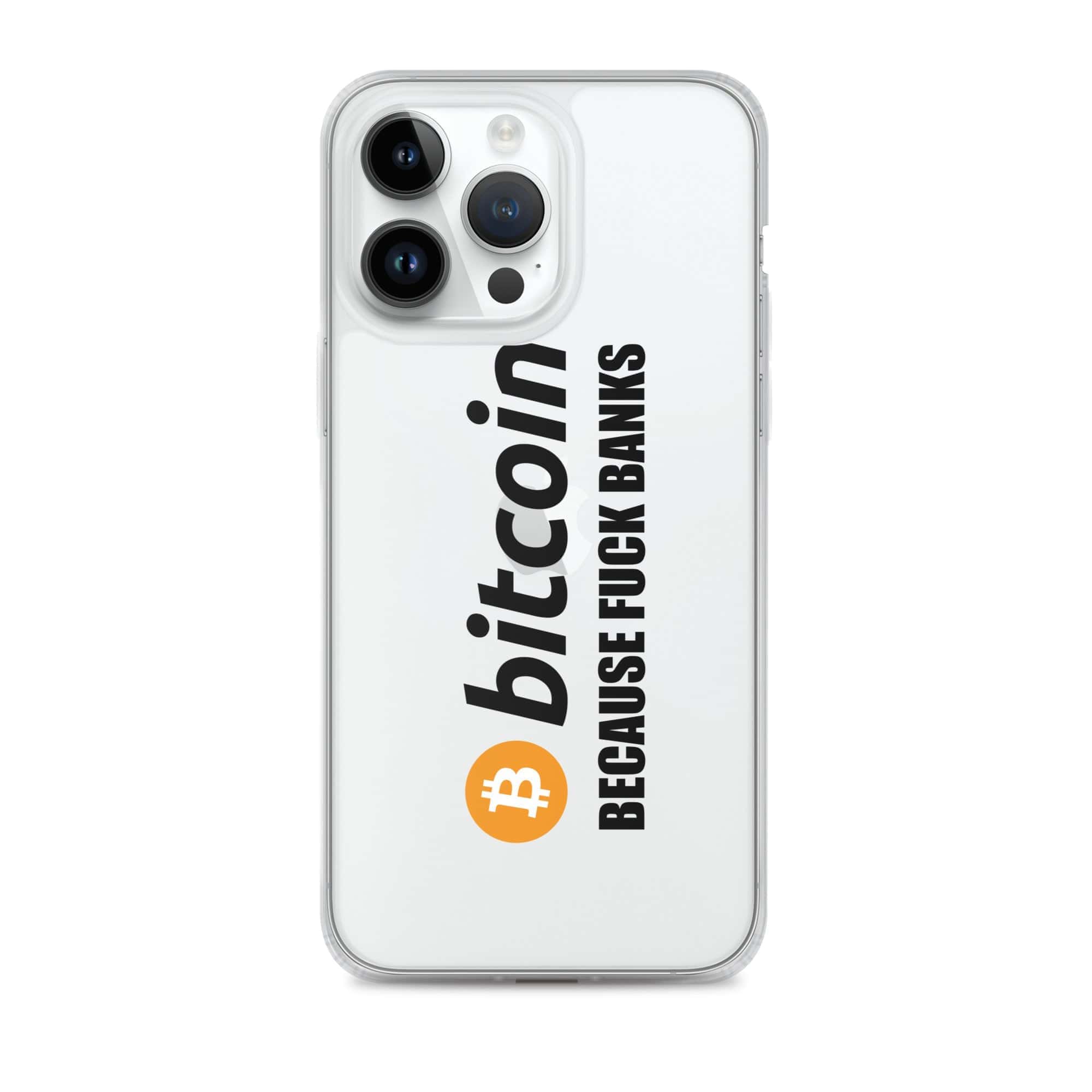 Cover Trasparente iPhone® Bitcoin Fuck Banks-Smartphone-Biiply-iPhone 14 Pro Max-Biiply