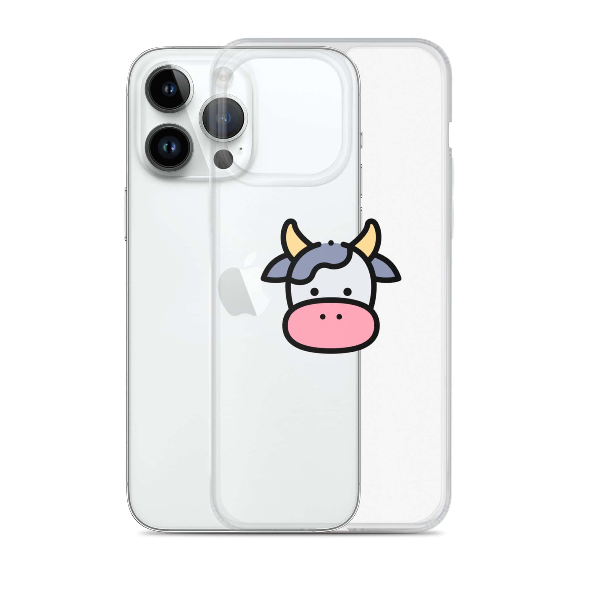 Cover Trasparente iPhone® Cow Face-Smartphone-Biiply-Biiply