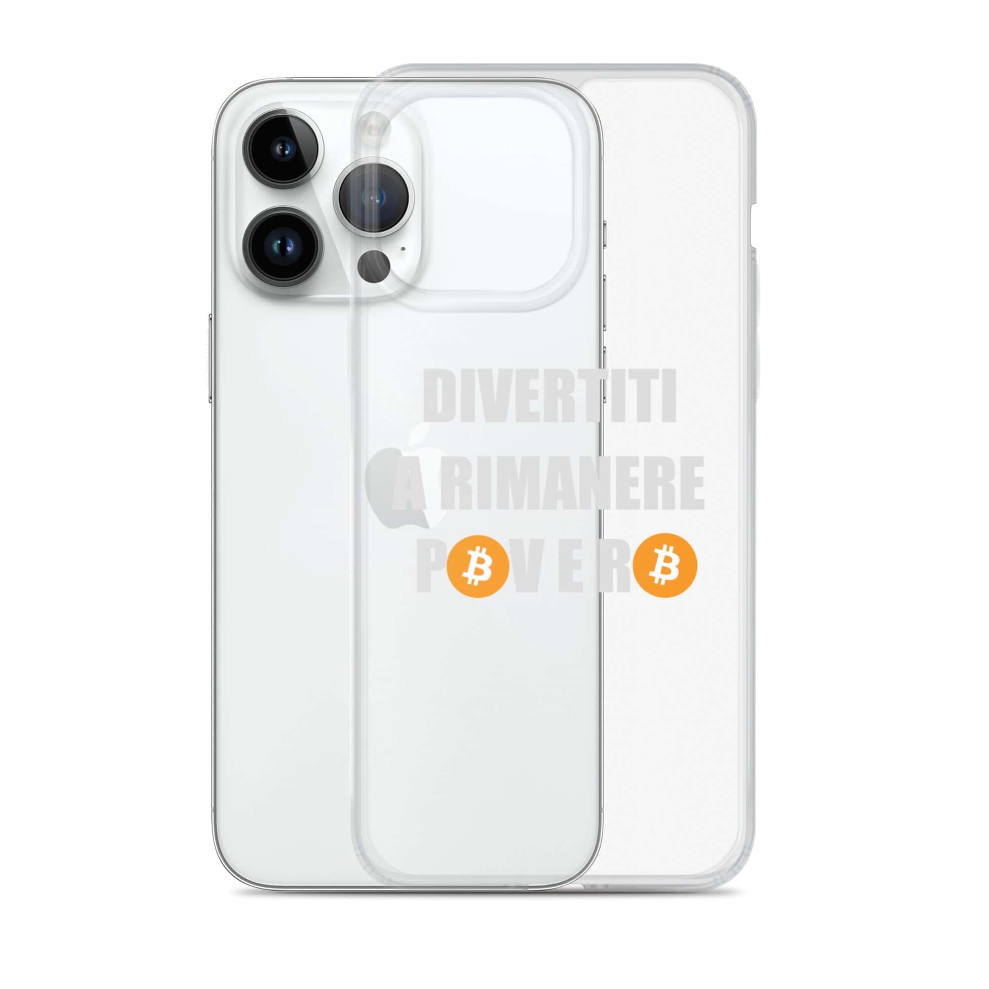 Cover Trasparente iPhone® Divertiti a Rimanere Povero-Smartphone-Biiply-Biiply