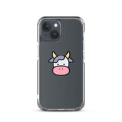 Cover Trasparente iPhone® Cow Face-Smartphone-Biiply-iPhone 15-Biiply