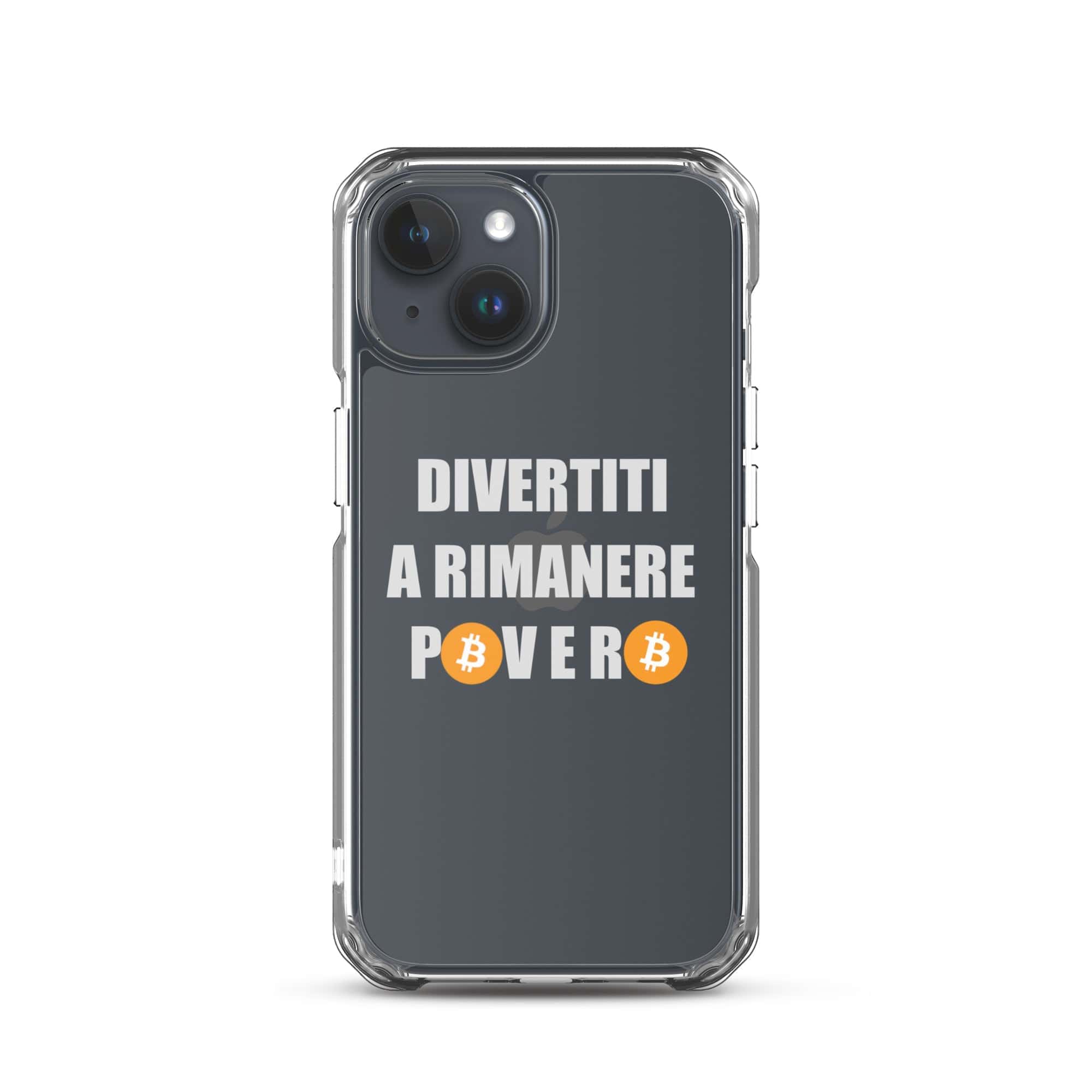 Cover Trasparente iPhone® Divertiti a Rimanere Povero-Smartphone-Biiply-iPhone 15-Biiply