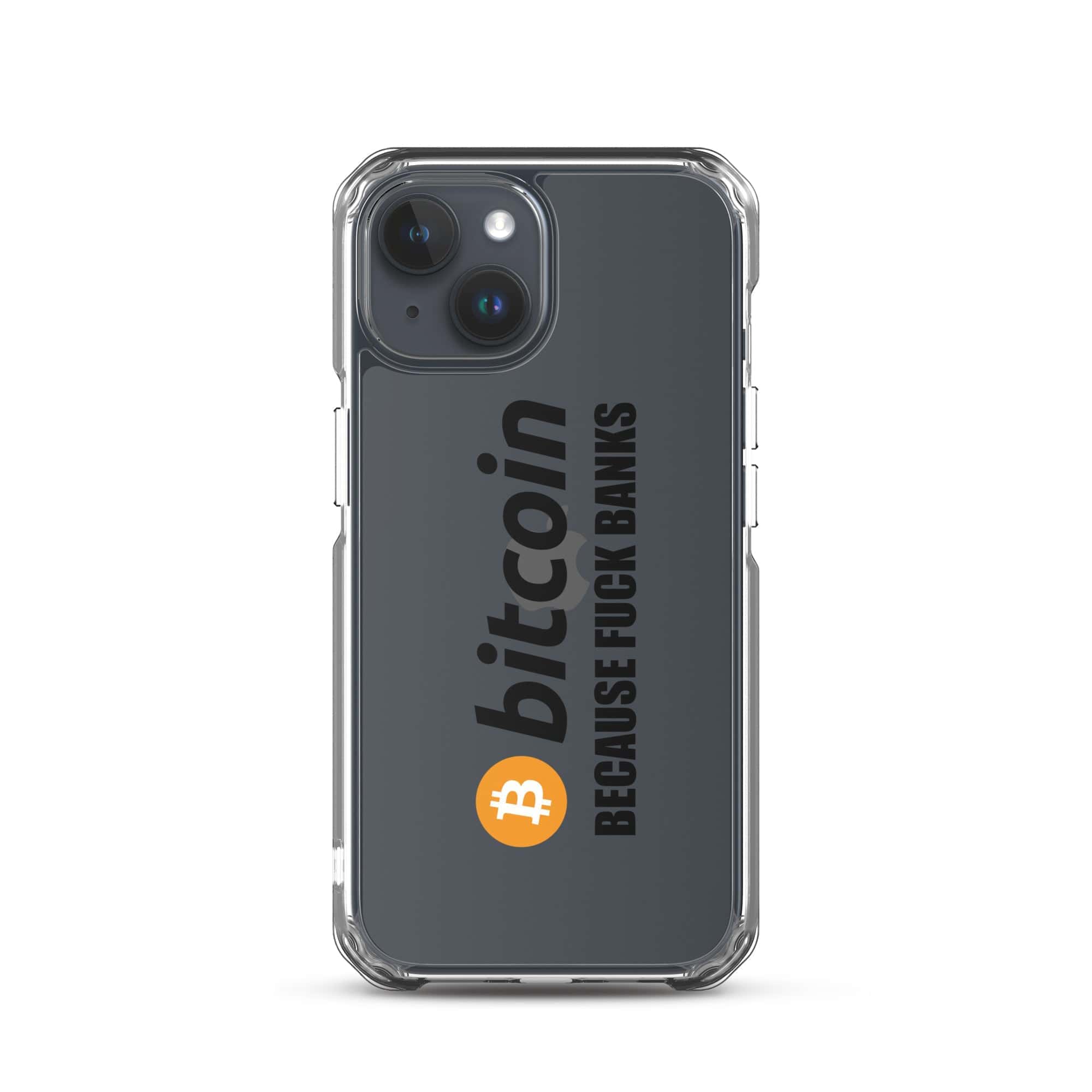 Cover Trasparente iPhone® Bitcoin Fuck Banks-Smartphone-Biiply-iPhone 15-Biiply
