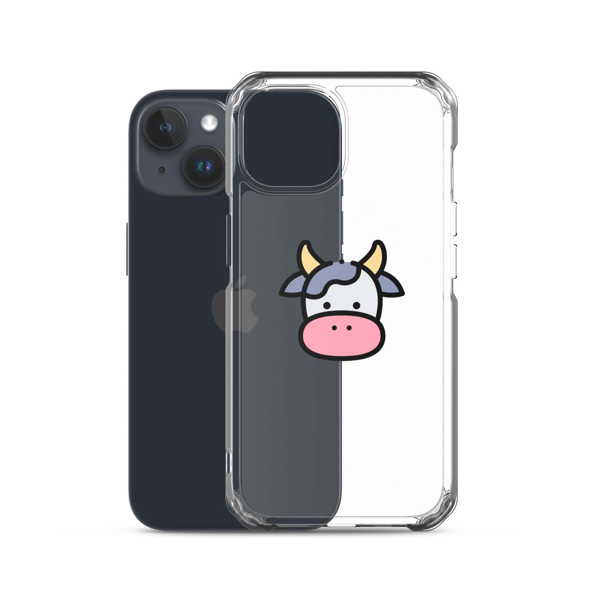 Cover Trasparente iPhone® Cow Face-Smartphone-Biiply-Biiply