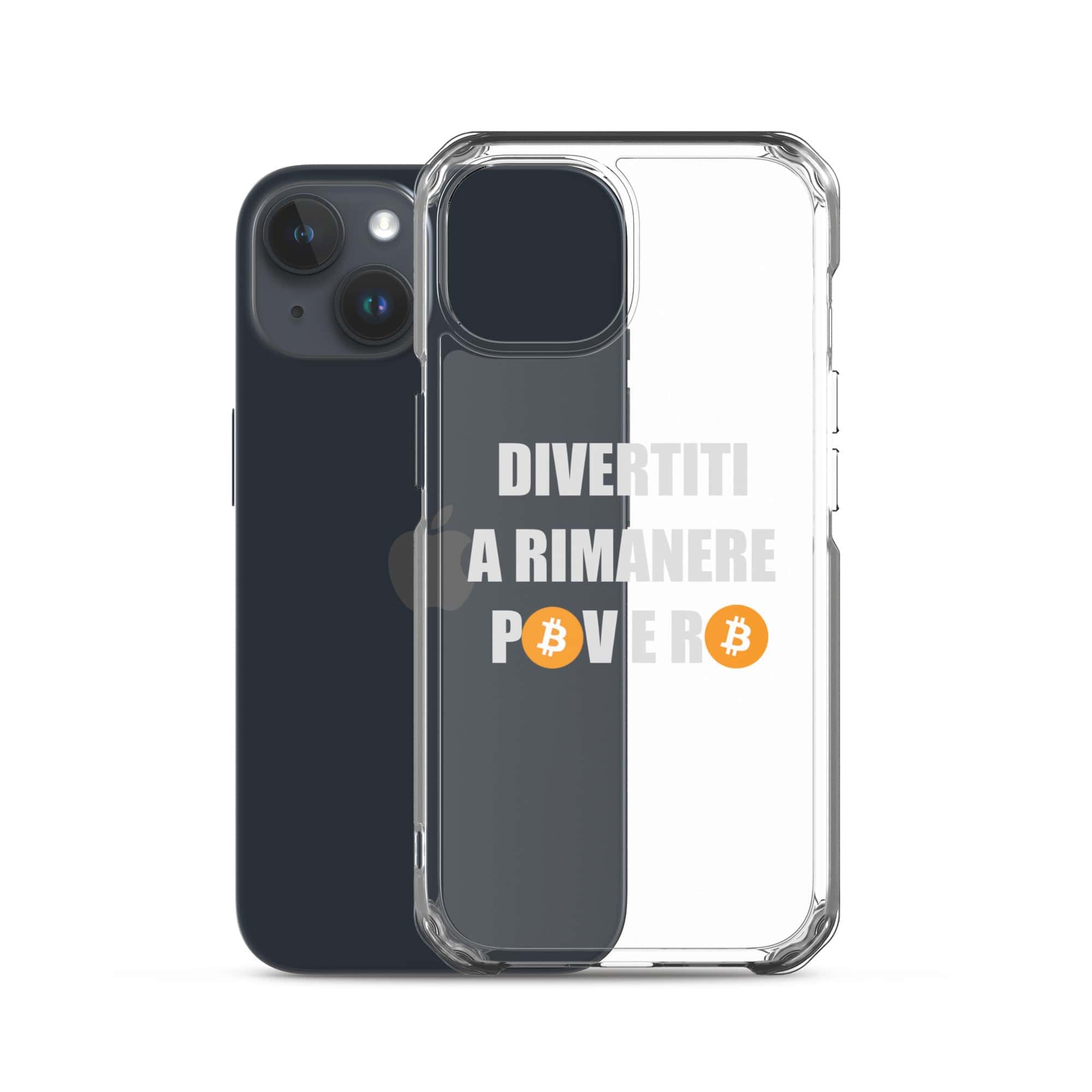 Cover Trasparente iPhone® Divertiti a Rimanere Povero-Smartphone-Biiply-Biiply