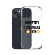 Cover Trasparente iPhone® Divertiti a rimanere povero btc-Smartphone-Biiply-Biiply