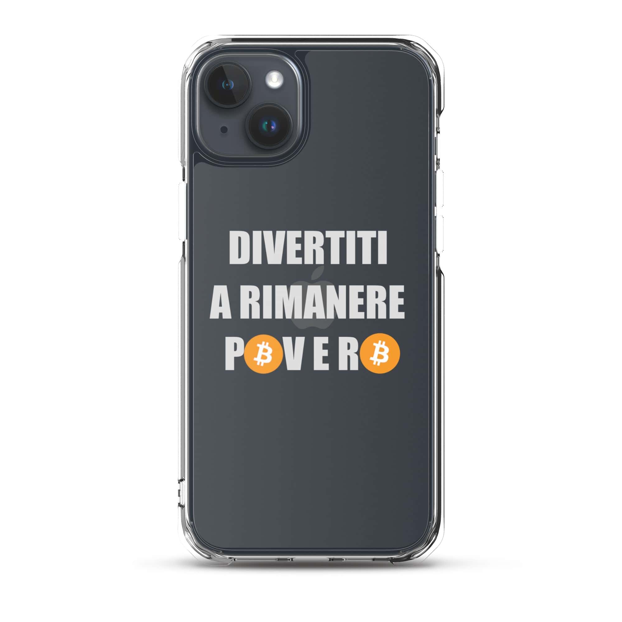 Cover Trasparente iPhone® Divertiti a Rimanere Povero-Smartphone-Biiply-iPhone 15 Plus-Biiply