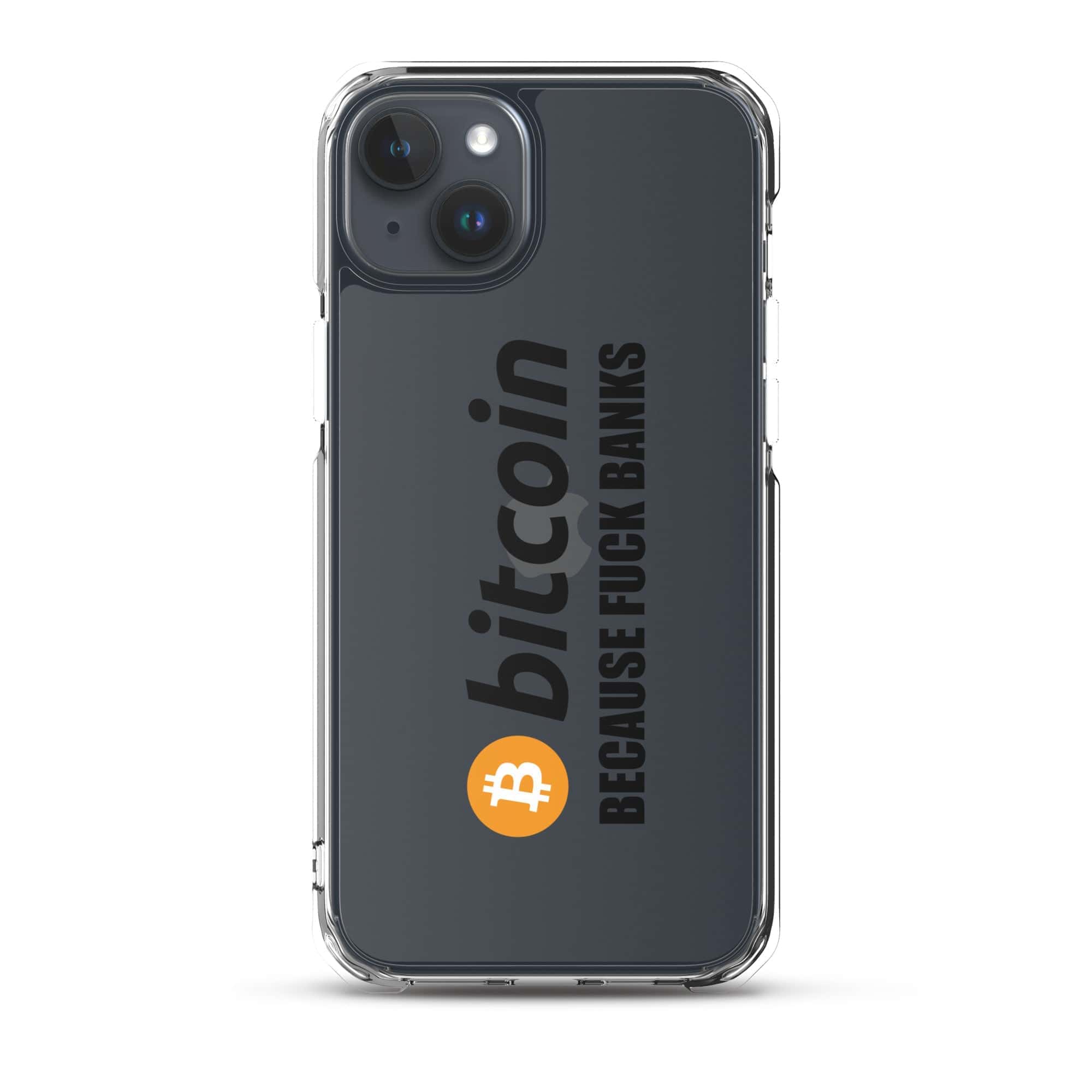 Cover Trasparente iPhone® Bitcoin Fuck Banks-Smartphone-Biiply-iPhone 15 Plus-Biiply