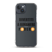 Cover Trasparente iPhone® Divertiti a rimanere povero btc-Smartphone-Biiply-iPhone 15 Plus-Biiply