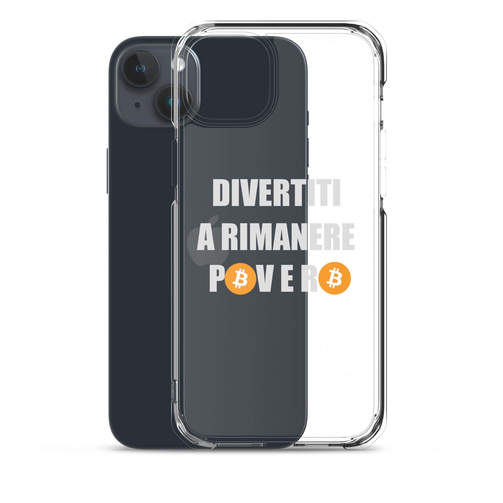 Cover Trasparente iPhone® Divertiti a Rimanere Povero-Smartphone-Biiply-Biiply