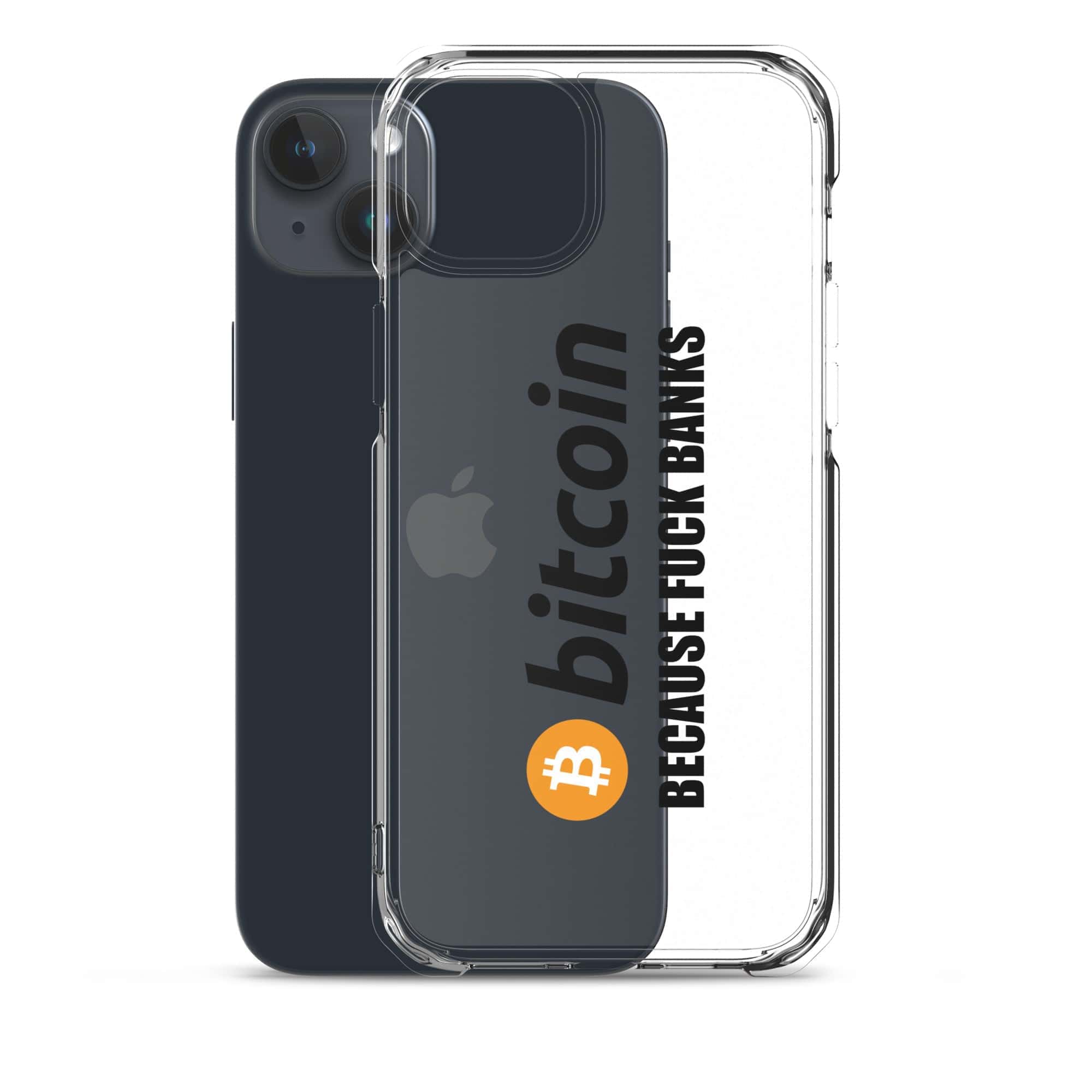 Cover Trasparente iPhone® Bitcoin Fuck Banks-Smartphone-Biiply-Biiply