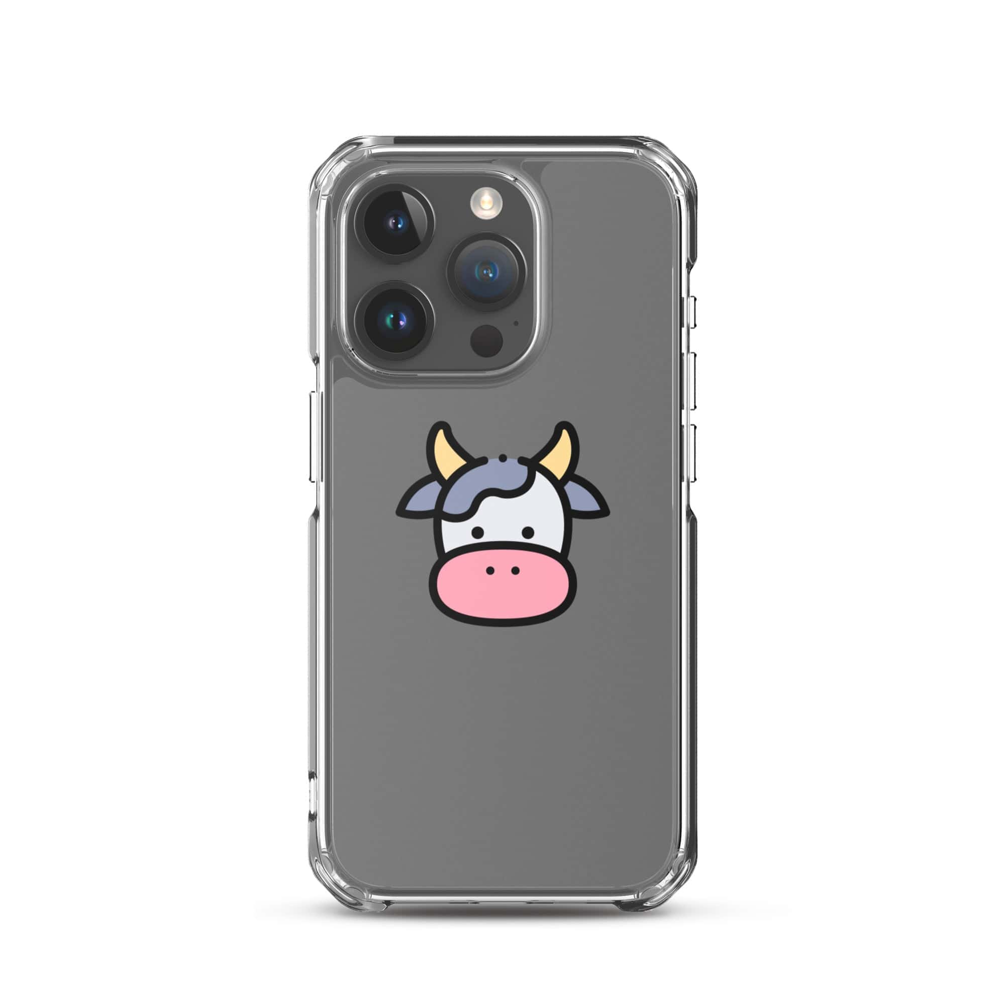 Cover Trasparente iPhone® Cow Face-Smartphone-Biiply-iPhone 15 Pro-Biiply