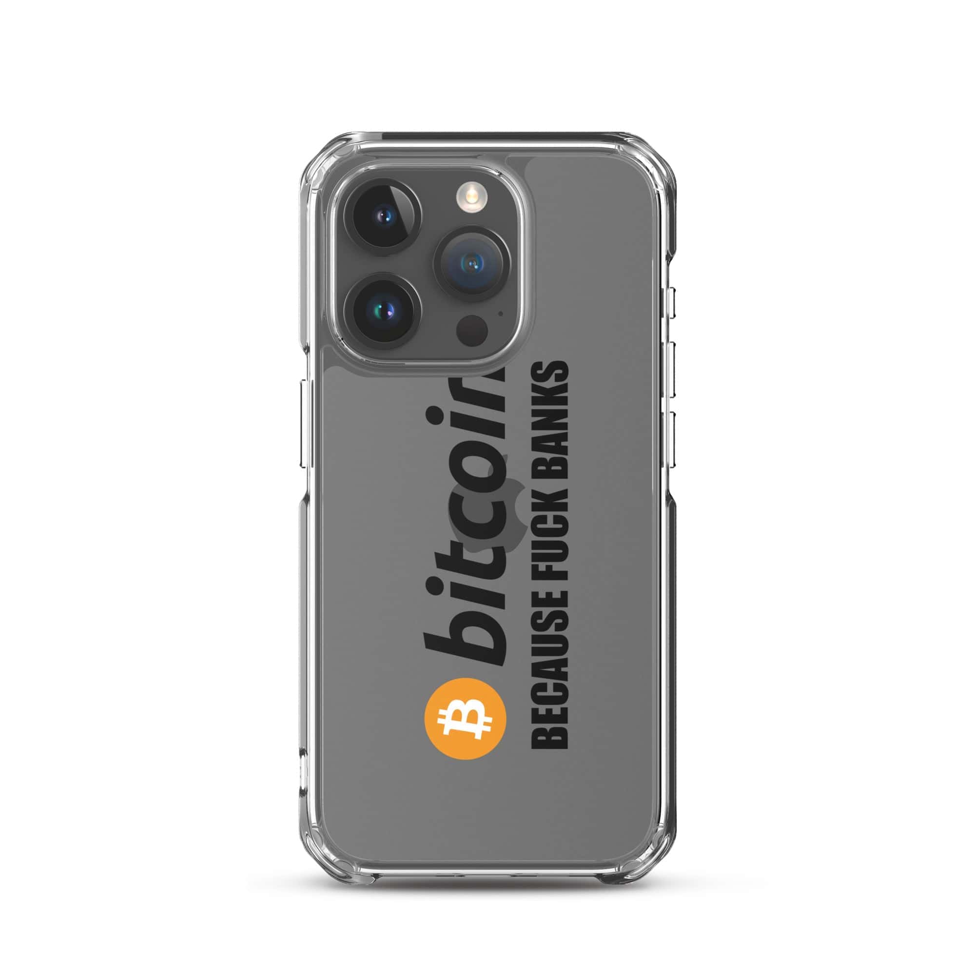 Cover Trasparente iPhone® Bitcoin Fuck Banks-Smartphone-Biiply-iPhone 15 Pro-Biiply
