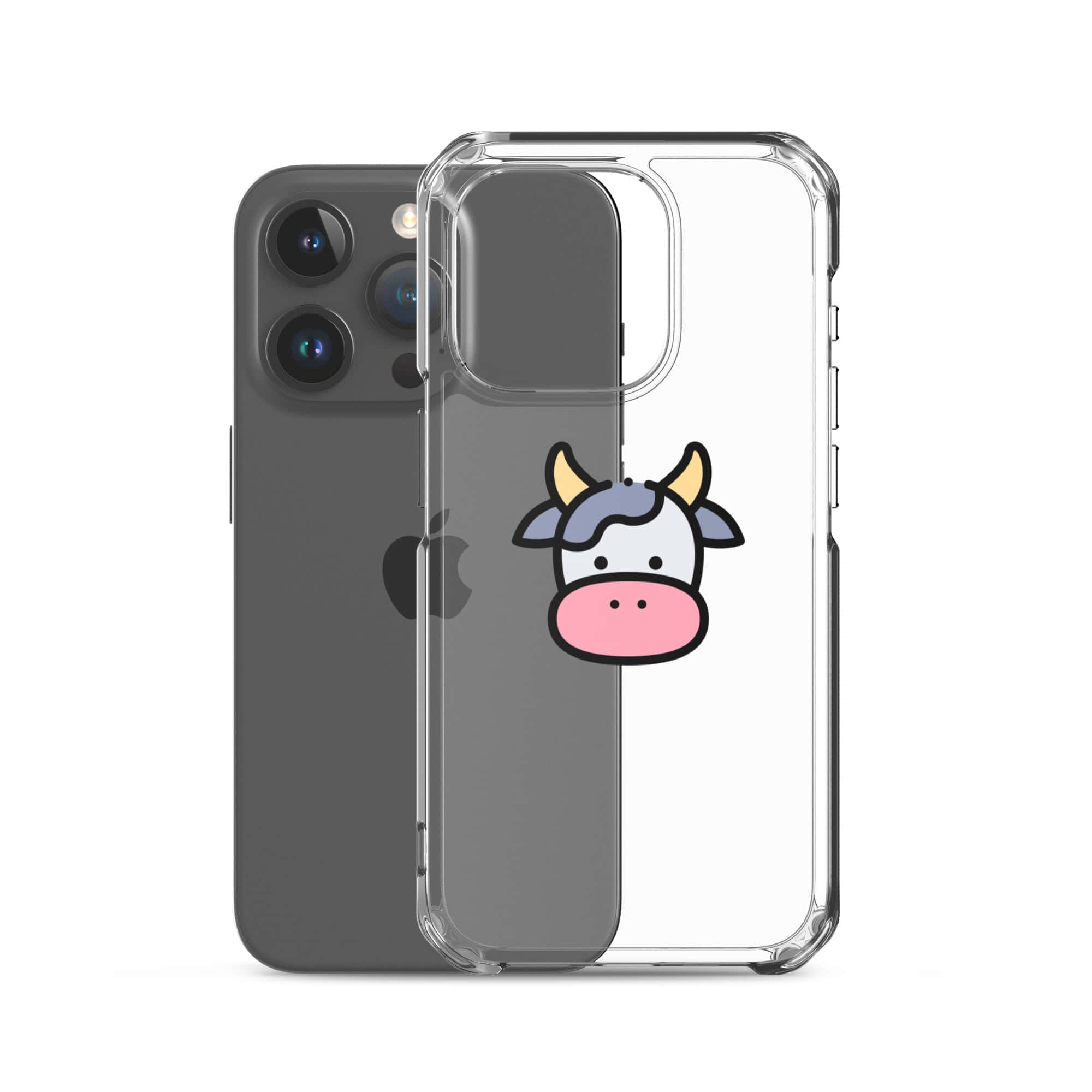 Cover Trasparente iPhone® Cow Face-Smartphone-Biiply-Biiply