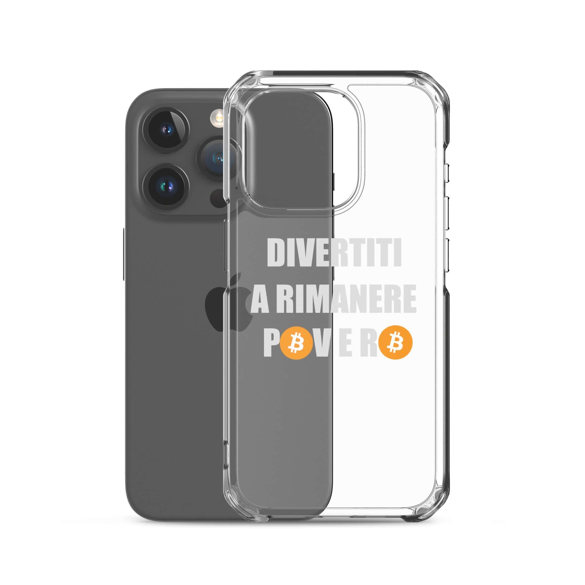 Cover Trasparente iPhone® Divertiti a Rimanere Povero-Smartphone-Biiply-Biiply