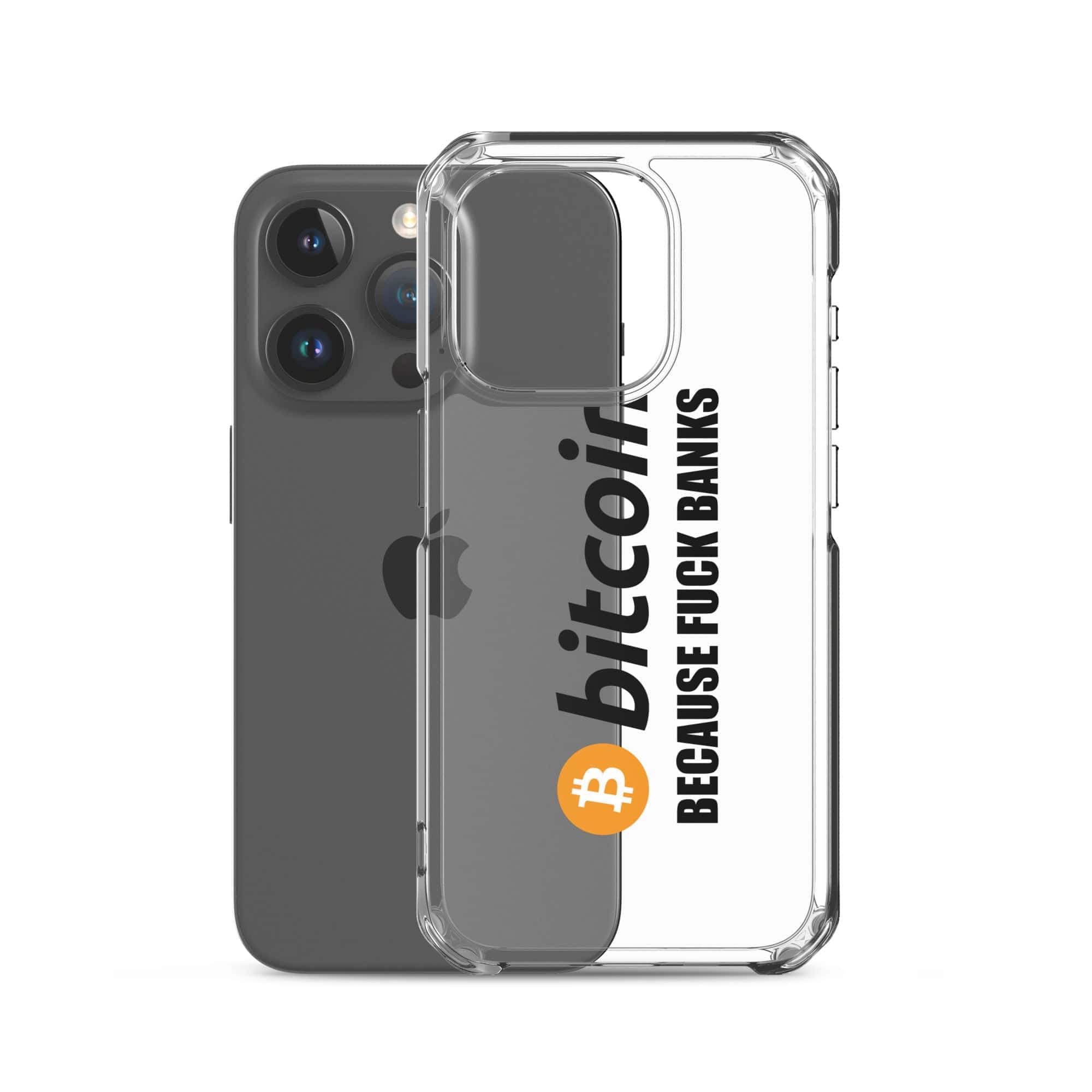 Cover Trasparente iPhone® Bitcoin Fuck Banks-Smartphone-Biiply-Biiply