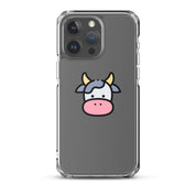 Cover Trasparente iPhone® Cow Face-Smartphone-Biiply-iPhone 15 Pro Max-Biiply