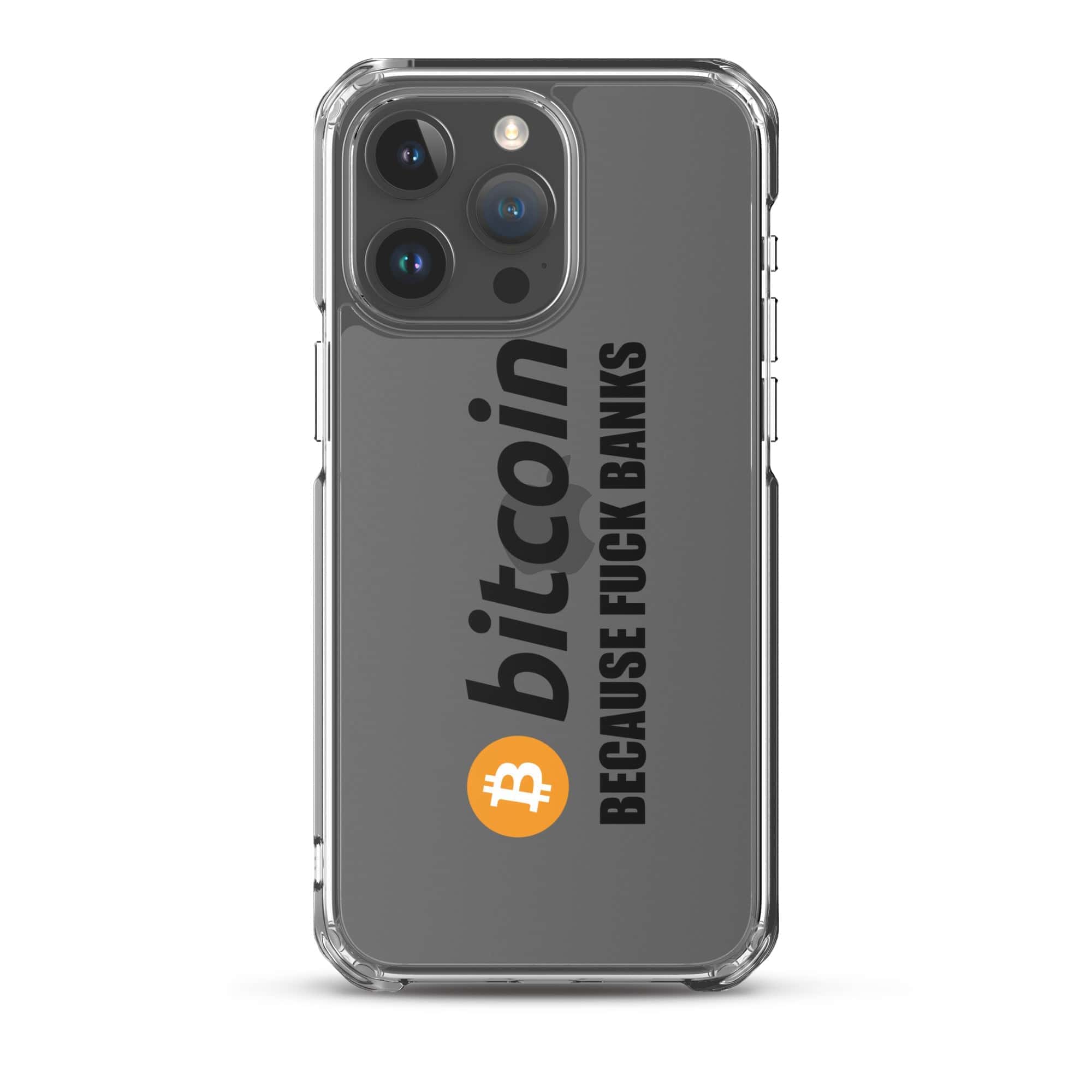 Cover Trasparente iPhone® Bitcoin Fuck Banks-Smartphone-Biiply-iPhone 15 Pro Max-Biiply