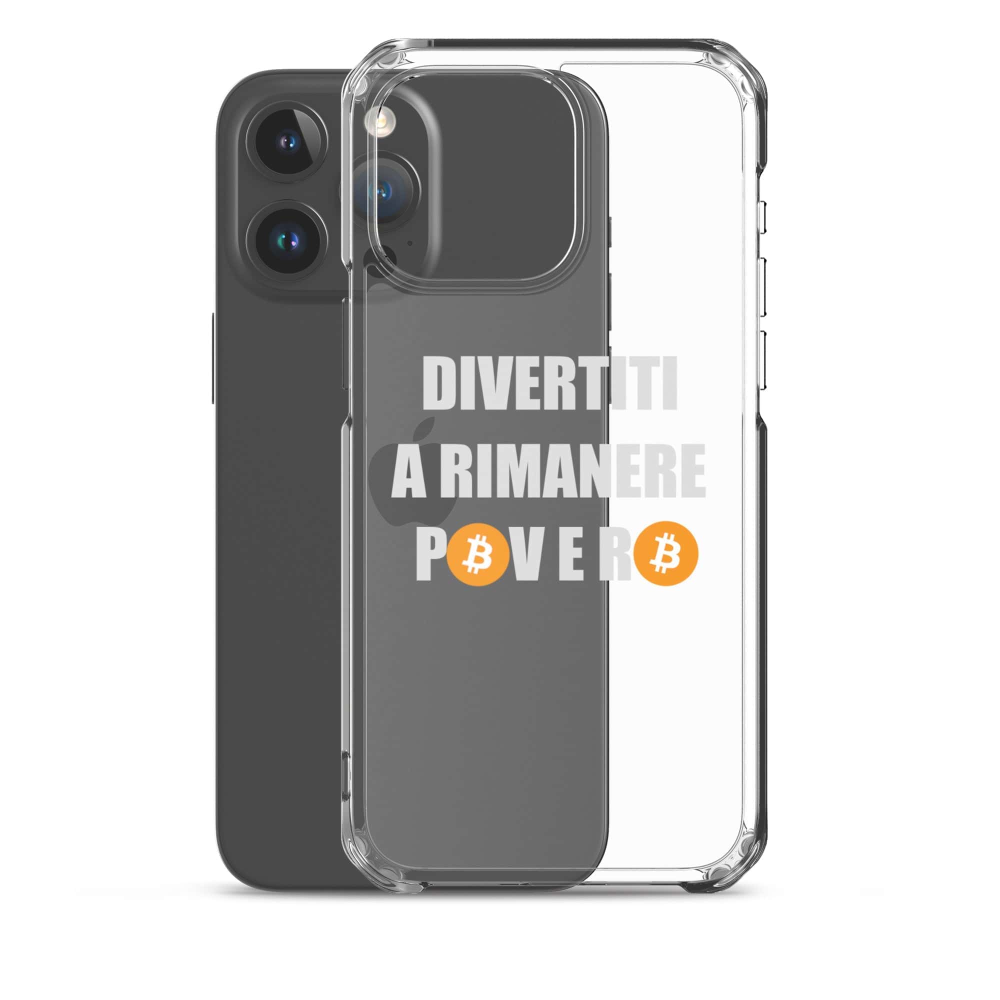 Cover Trasparente iPhone® Divertiti a Rimanere Povero-Smartphone-Biiply-Biiply