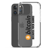 Cover Trasparente iPhone® Bitcoin Fuck Banks-Smartphone-Biiply-Biiply