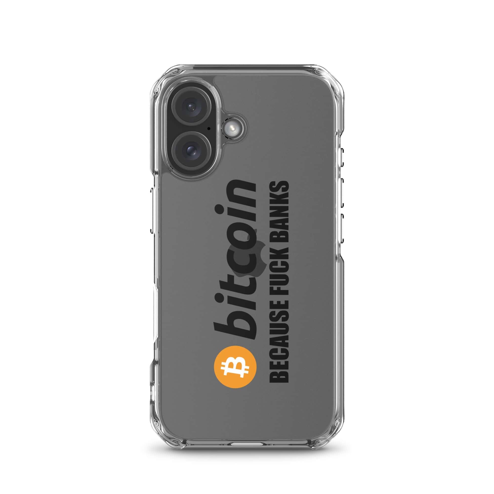 Cover Trasparente iPhone® Bitcoin Fuck Banks-Smartphone-Biiply-iPhone 16-Biiply