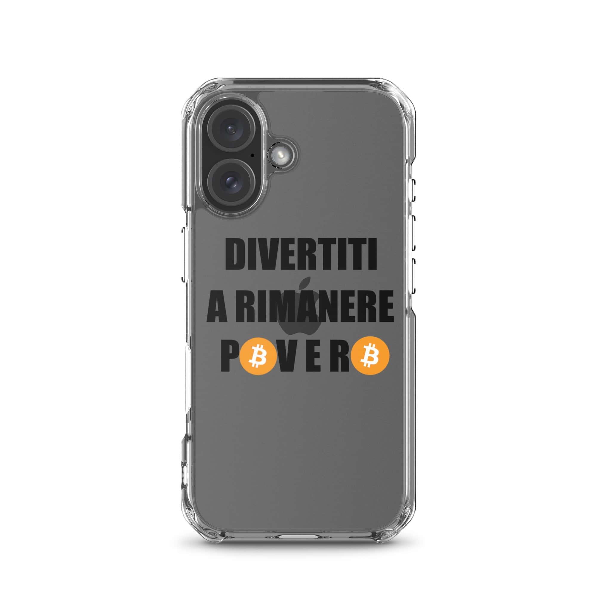 Cover Trasparente iPhone® Divertiti a rimanere povero btc-Smartphone-Biiply-iPhone 16-Biiply