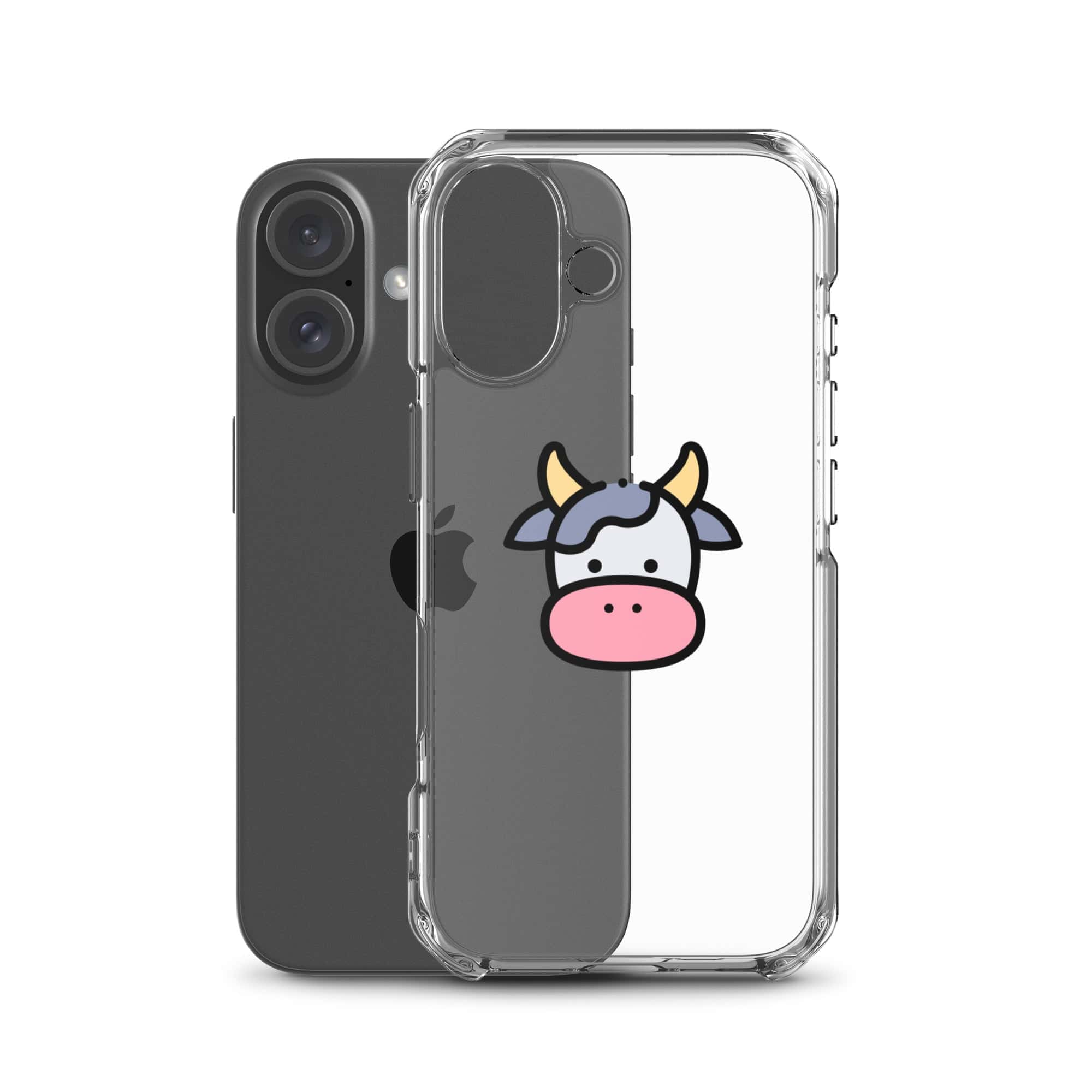 Cover Trasparente iPhone® Cow Face-Smartphone-Biiply-Biiply