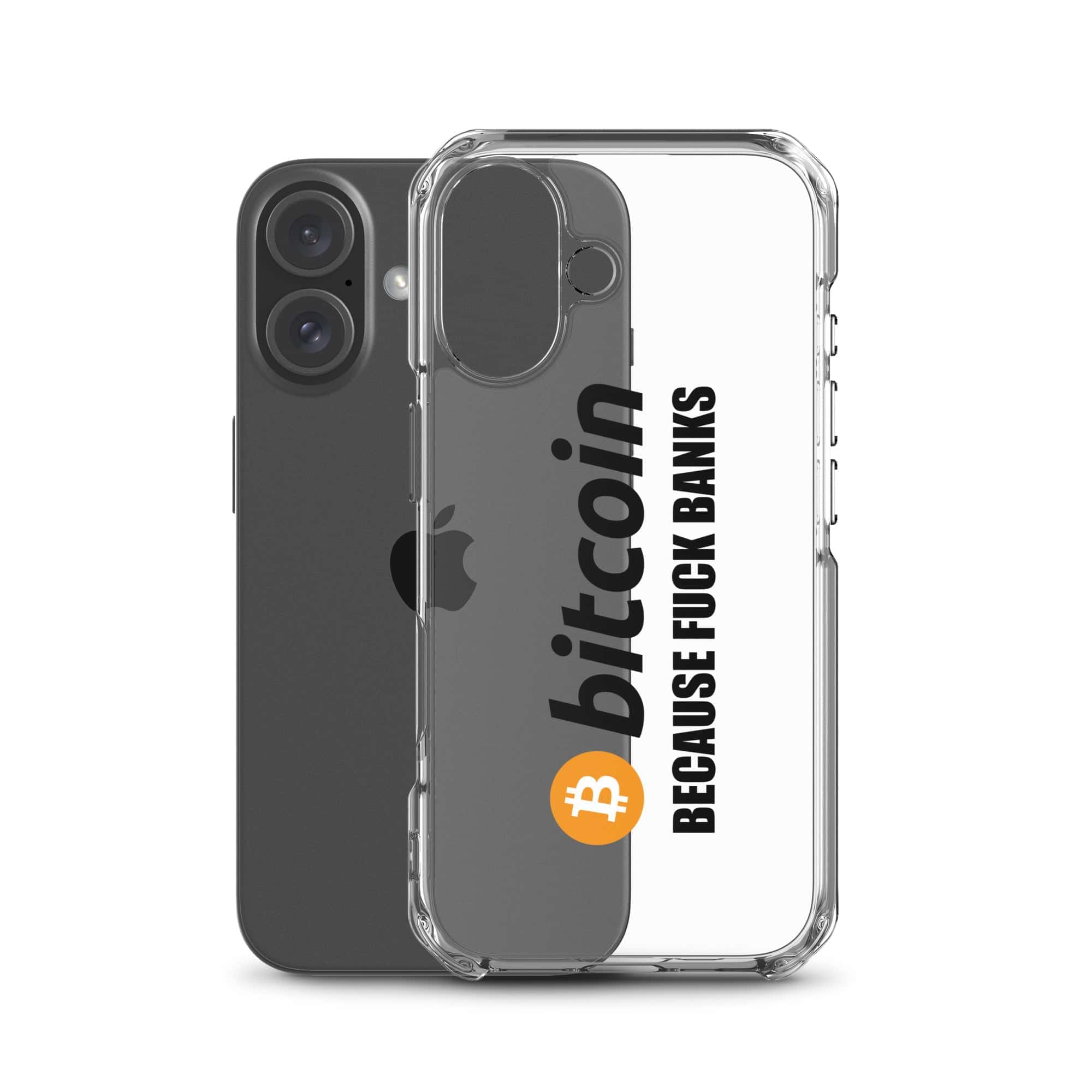 Cover Trasparente iPhone® Bitcoin Fuck Banks-Smartphone-Biiply-Biiply