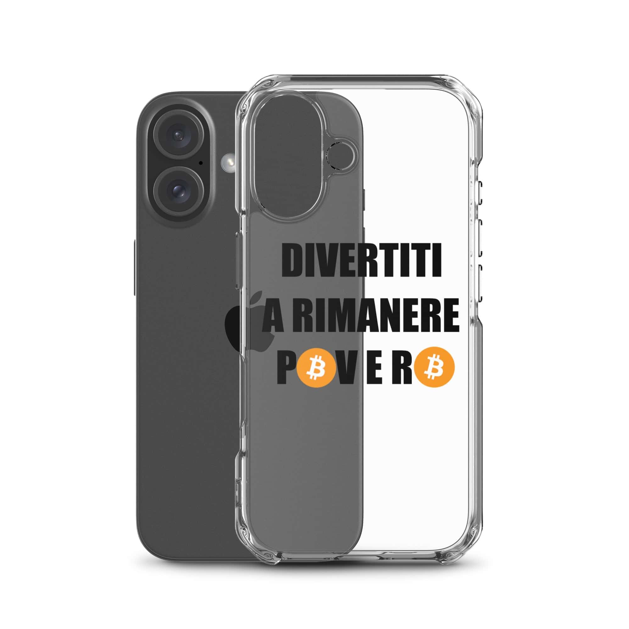Cover Trasparente iPhone® Divertiti a rimanere povero btc-Smartphone-Biiply-Biiply