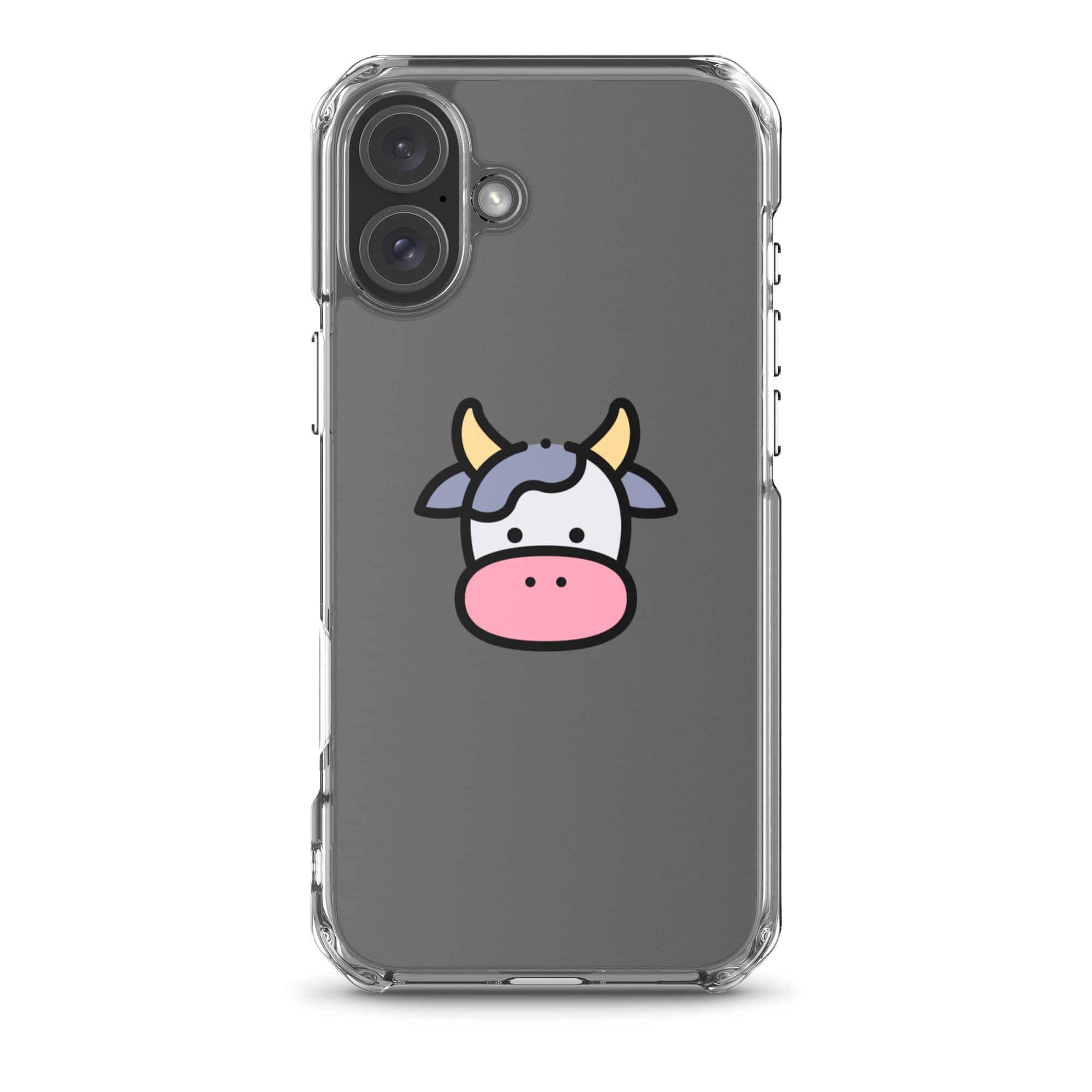 Cover Trasparente iPhone® Cow Face-Smartphone-Biiply-iPhone 16 Plus-Biiply